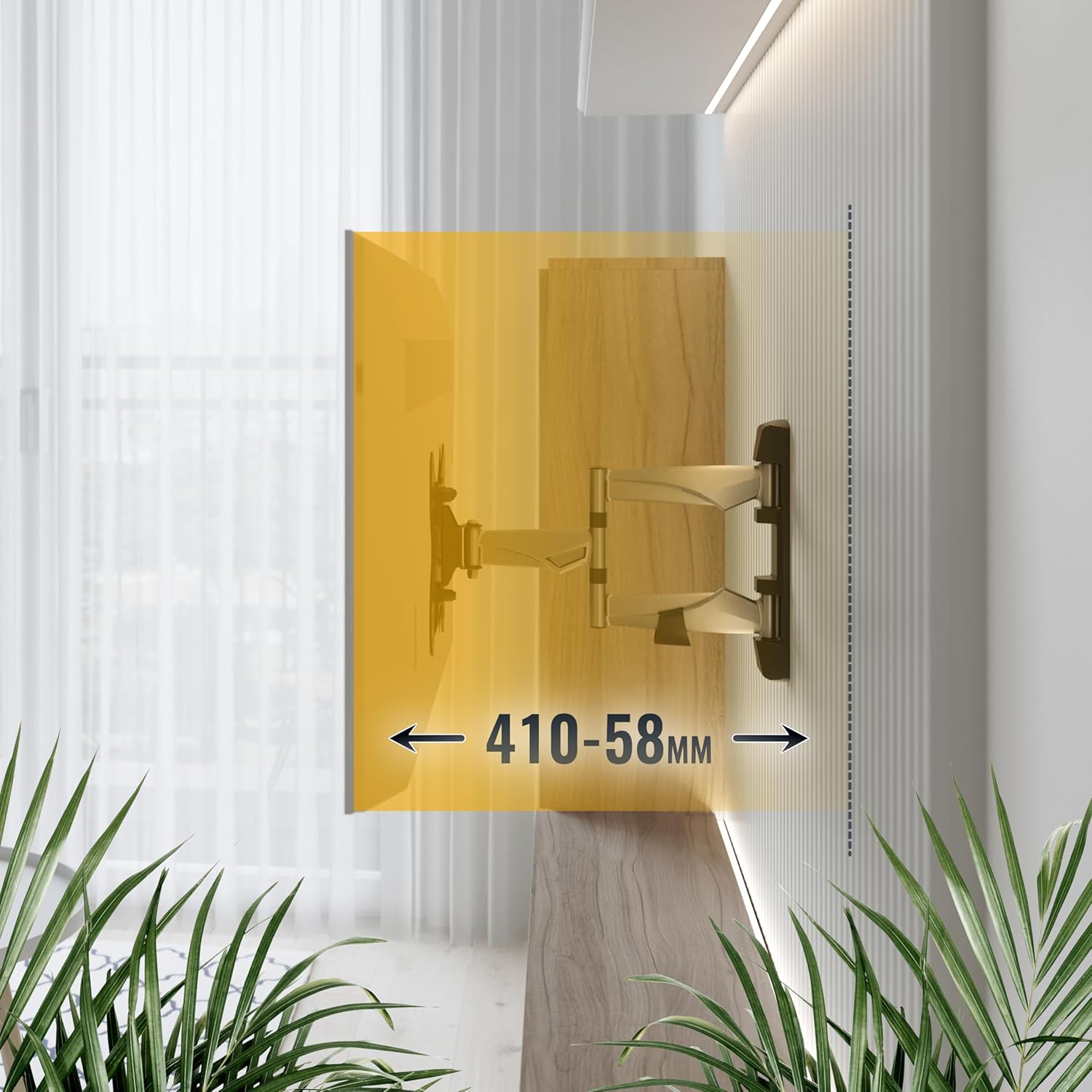 Thumbnail 3 de Support mural TV orientable RICOO Support Murale S3222 inclinable universel 30-55" (VESA 75x75 à 200x200)