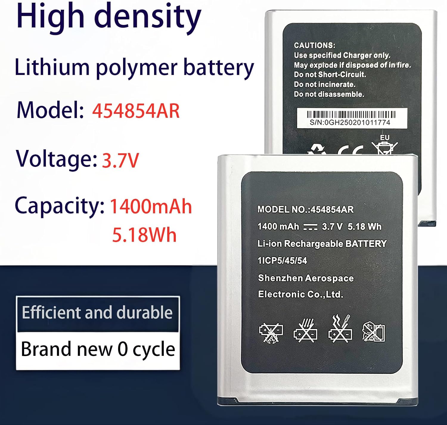 Thumbnail 2 de Aousavo 454854AR batteria di ricambio