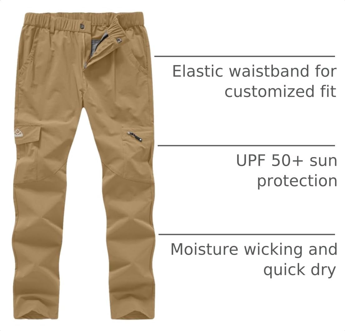 Detalle 2 de YSENTO Women’s Hiking Pants (Lightweight Stretch, Quick Dry, UPF 50+, 6 Pockets)