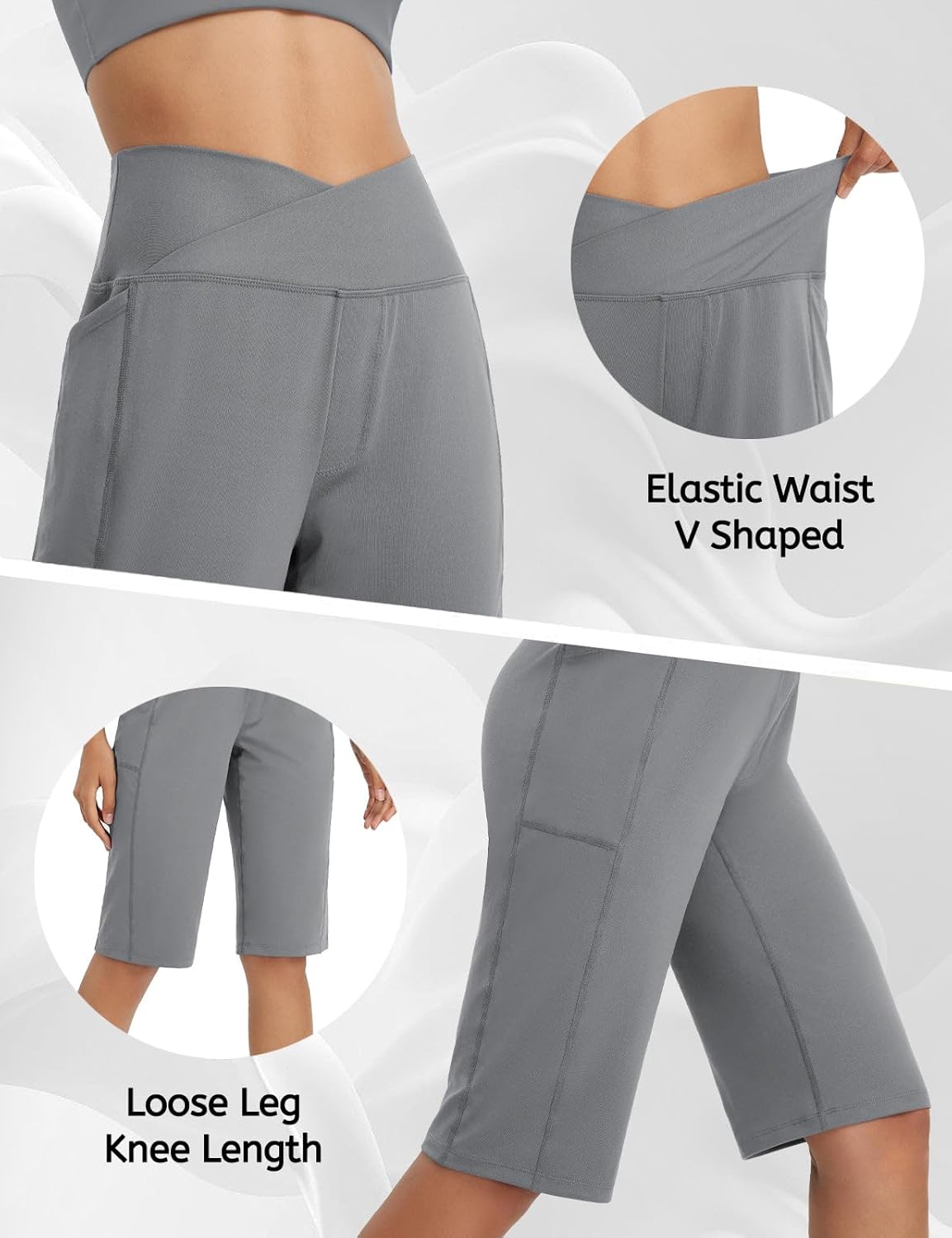 Thumbnail 4 de baleaf Women's 14" Bermuda Running Shorts – High Waist, Knee-Length with Pockets