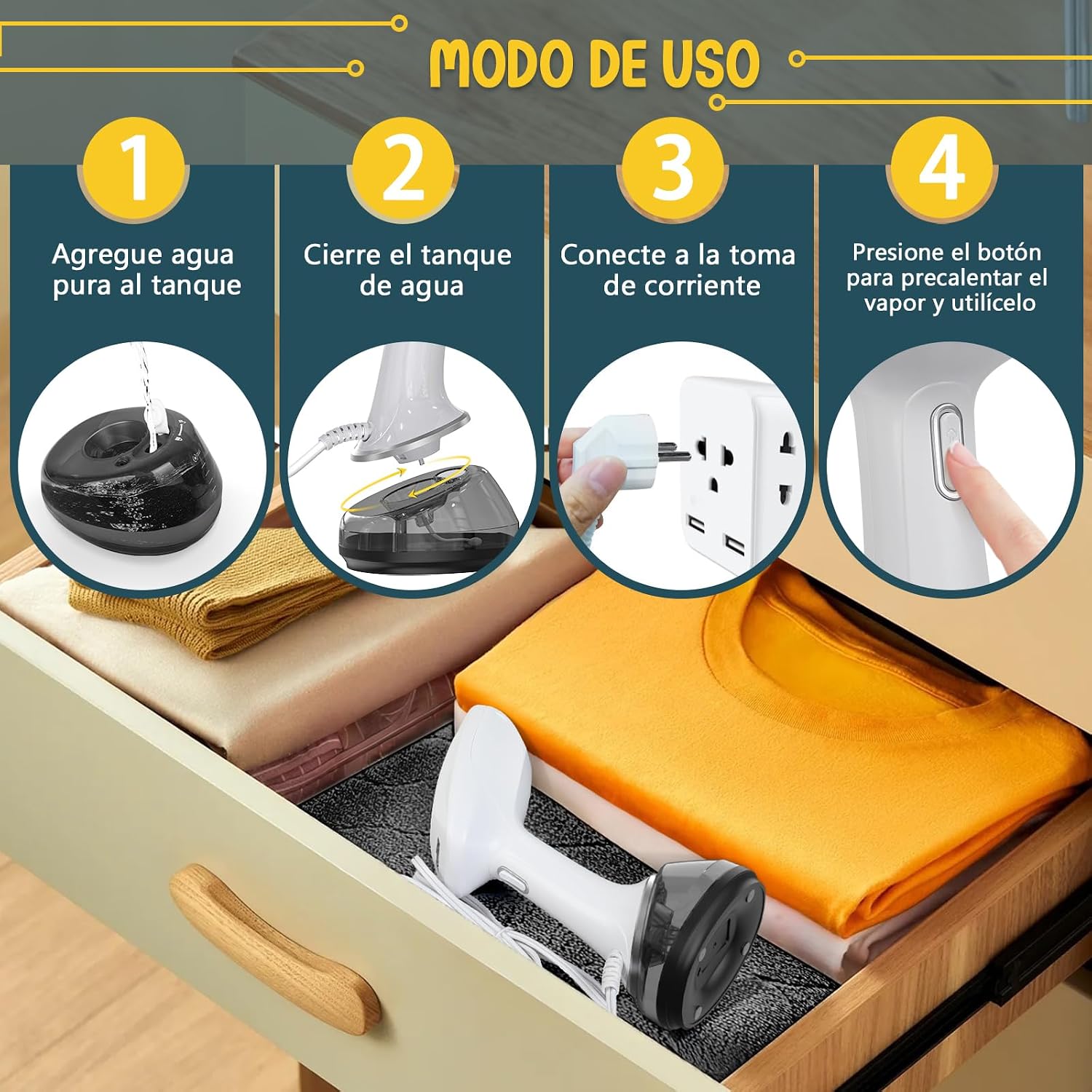 Thumbnail 1 de Rolipo Plancha Vertical Vapor 1700W: compacta, versátil y pensada para viajes