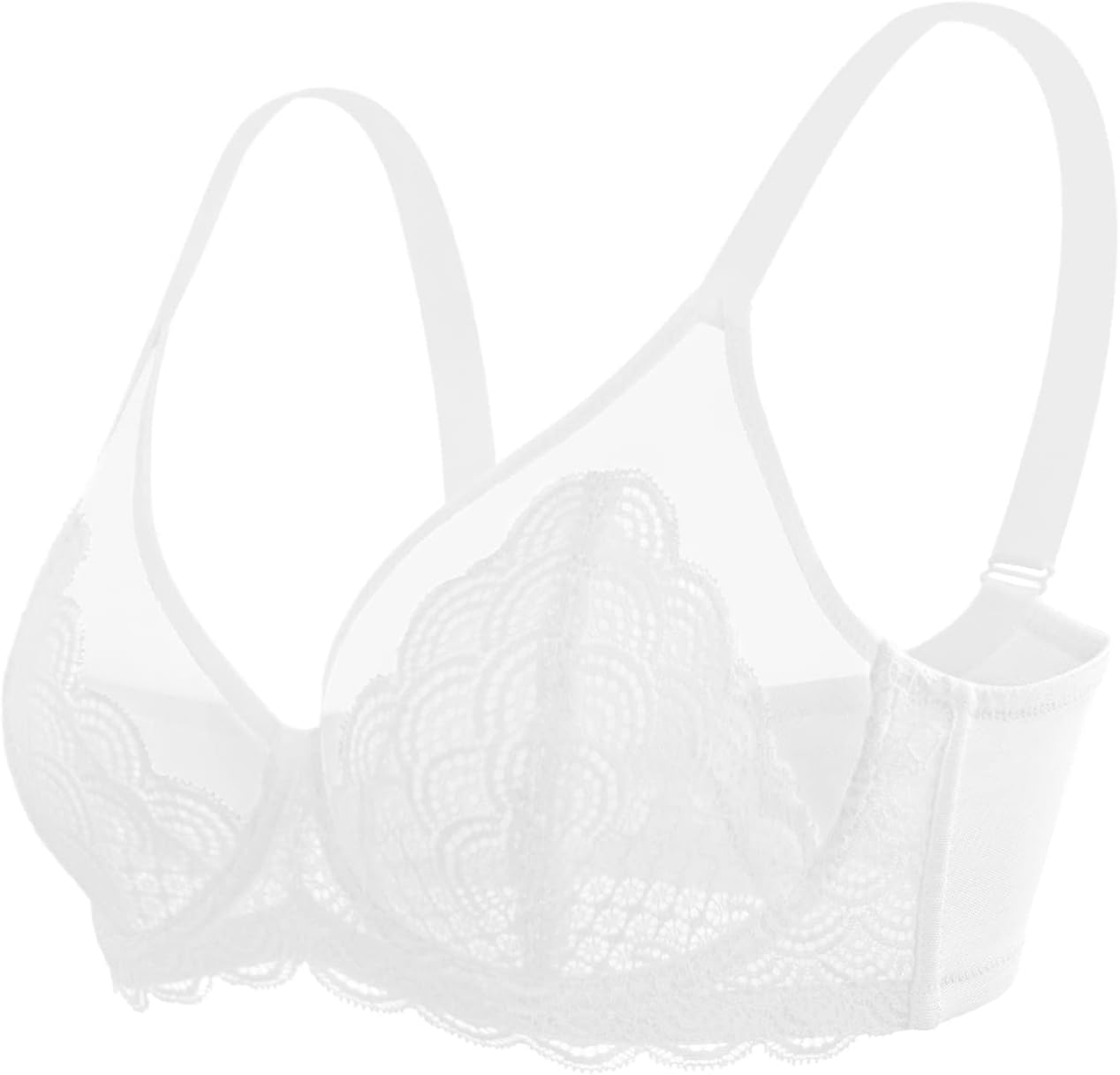 Thumbnail 4 de HSIA Minimizer Lace Bra for Women (Large Bust, Full Coverage) — Mermaid Scales, Plus Size