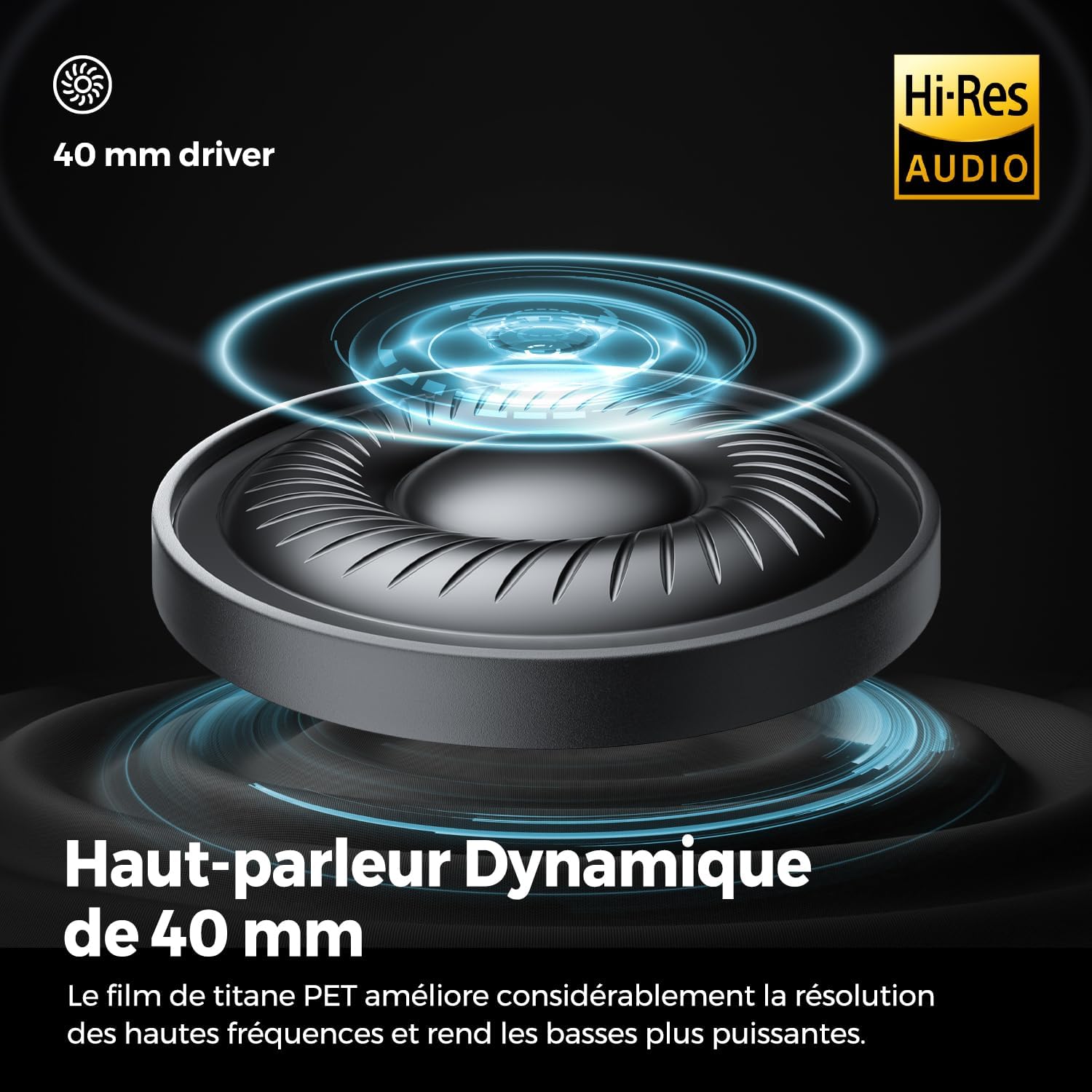 Thumbnail 2 de SoundPEATS Space : casque sans fil ANC hybride, autonomie remarquable et mode jeu multipoint