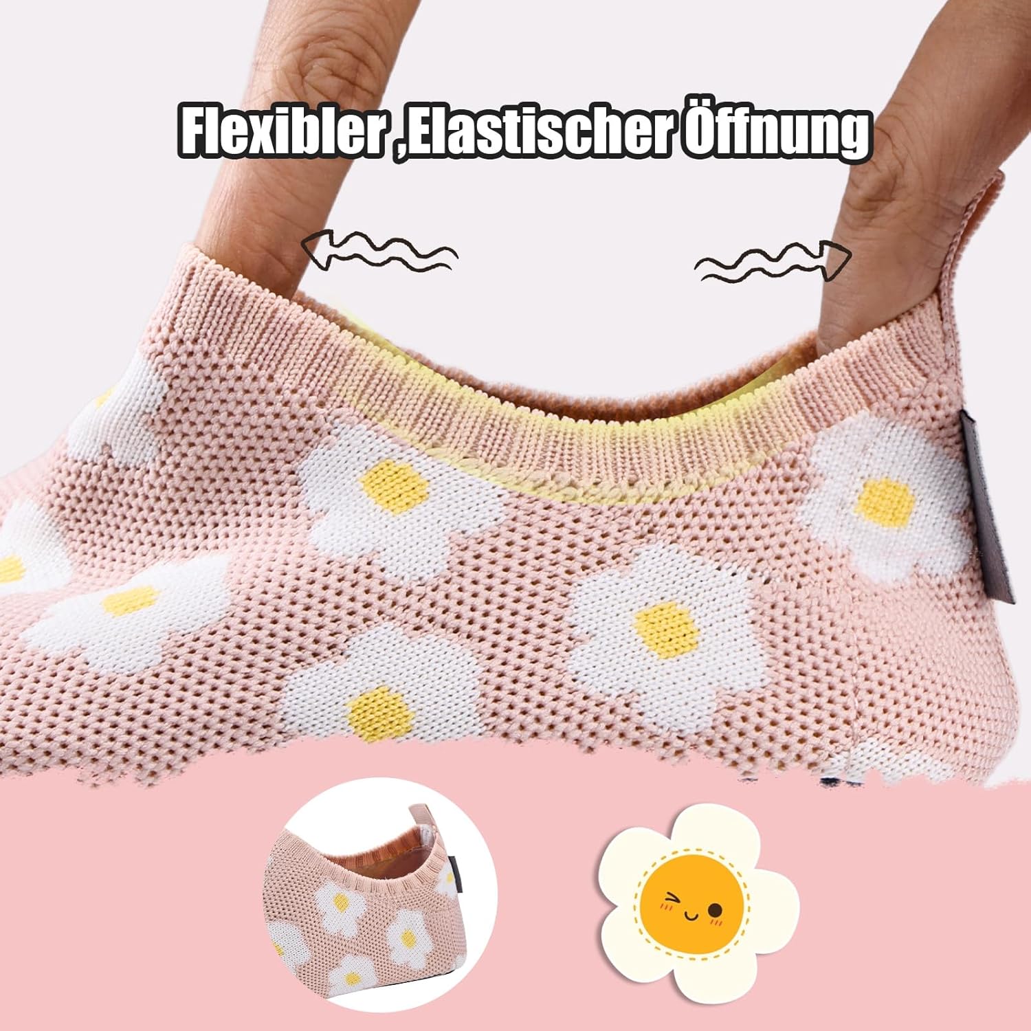 Detalle de IceUnicorn Hausschuhe Kinder – atmungsaktive, leichte Slippers mit rutschfester Sohle