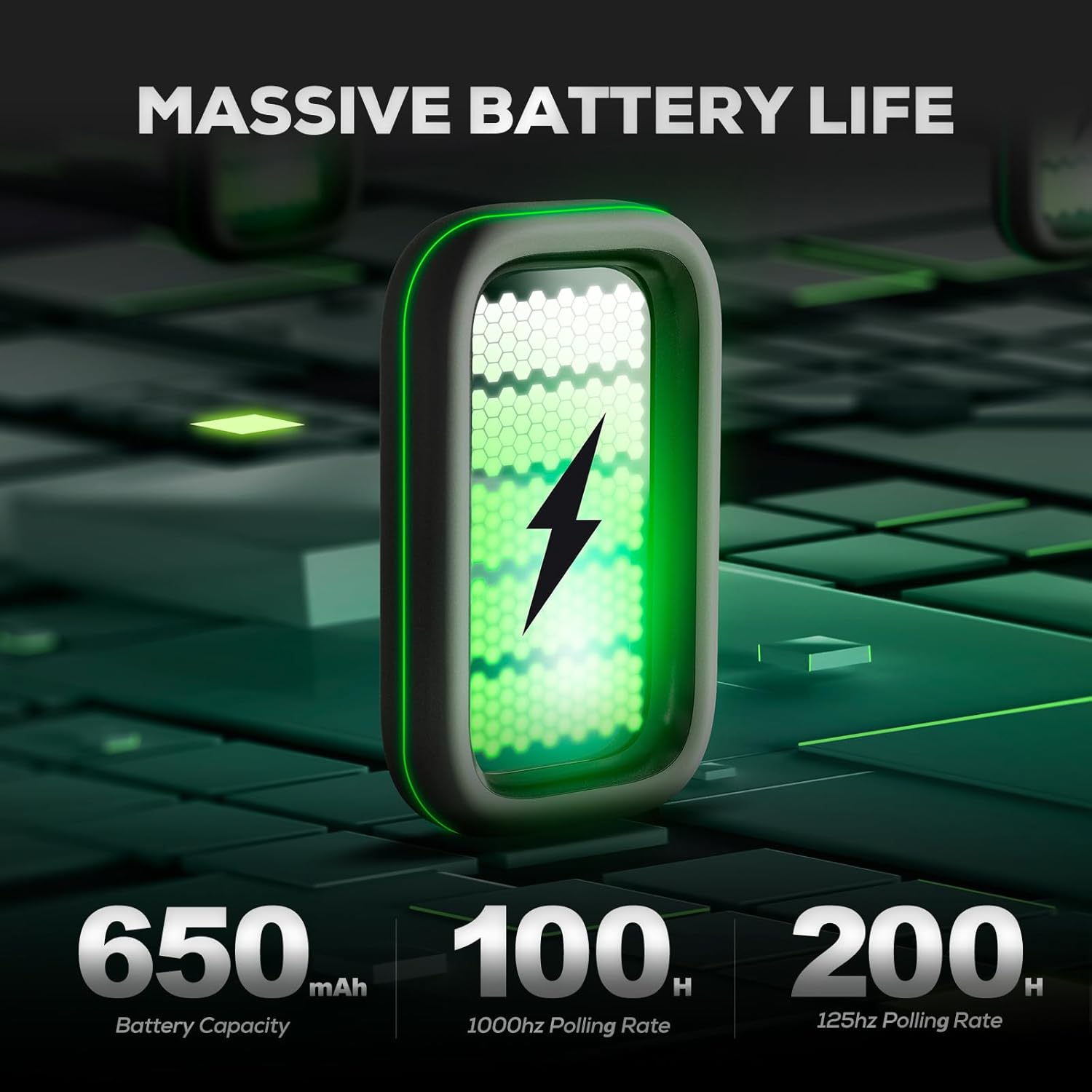 Thumbnail 6 de RK ROYAL KLUDGE M3 gaming mouse (47g) with PAW3950 sensor, tri-mode wireless (BT/2.4G/USB-C) and 8000Hz polling