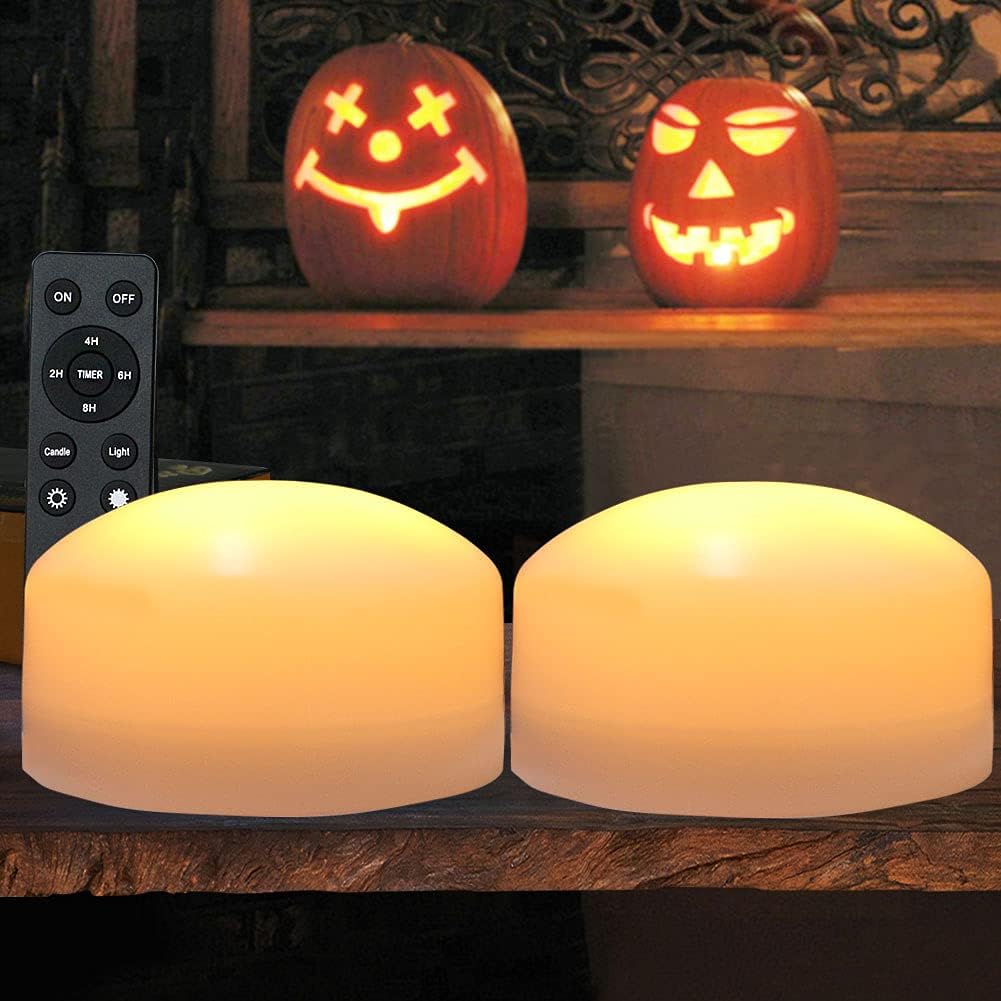 Detalle de HOME MOST 12762 2-Pack Pumpkin Lights with Remote, Timer and Two Modes