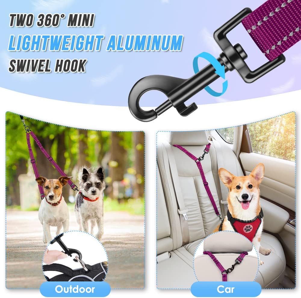 Detalle 1 de Nasjac double dog lead splitter 360° rotation