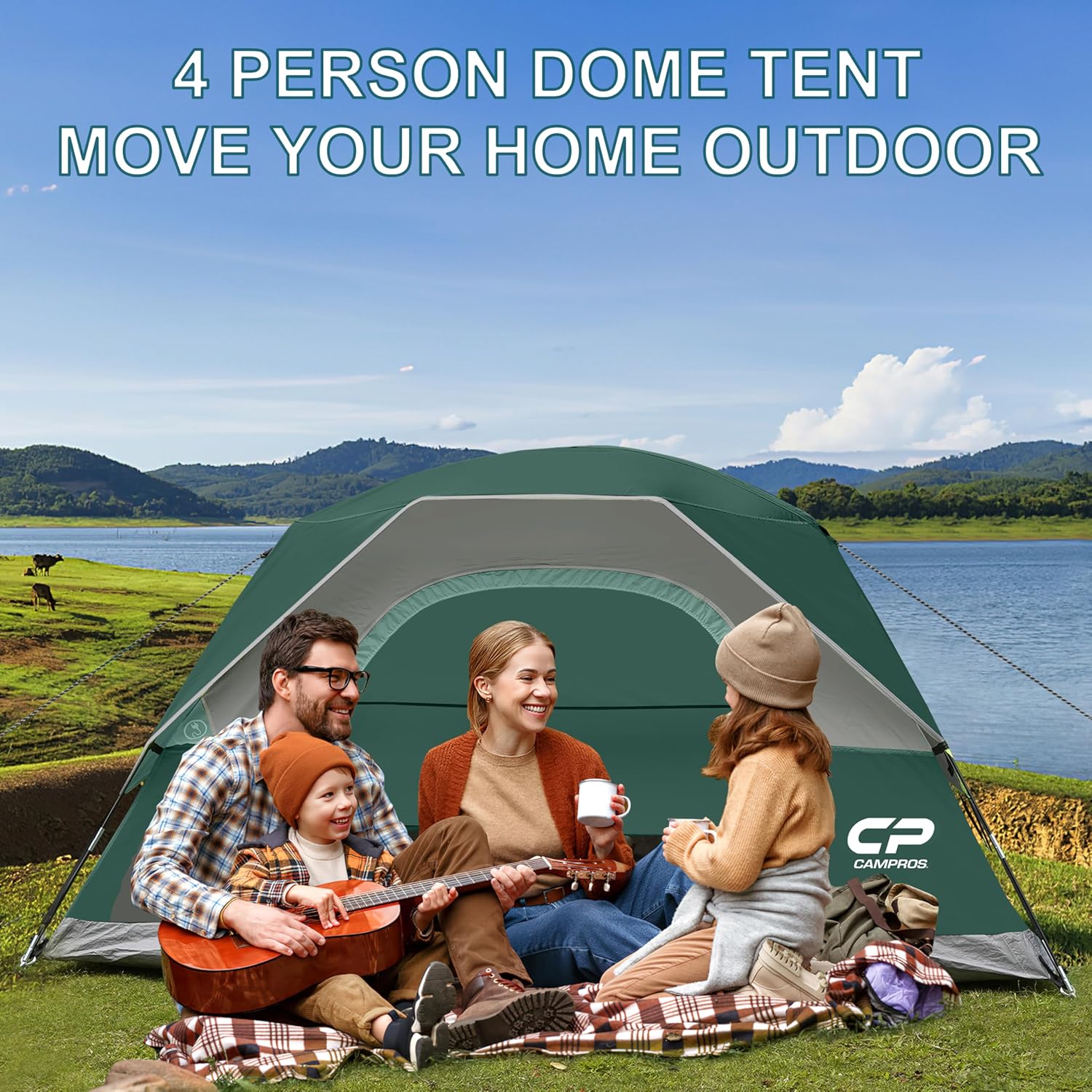 Thumbnail 5 de CAMPROS CP Camping Tent 2/4/6 Person — Waterproof, Windproof Double Layer Dome Tent