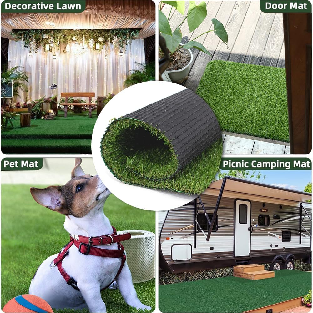 Detalle de Petgrow 20MM Eco Artificial Grass for Pets (1m × 2m) with Self-Draining System