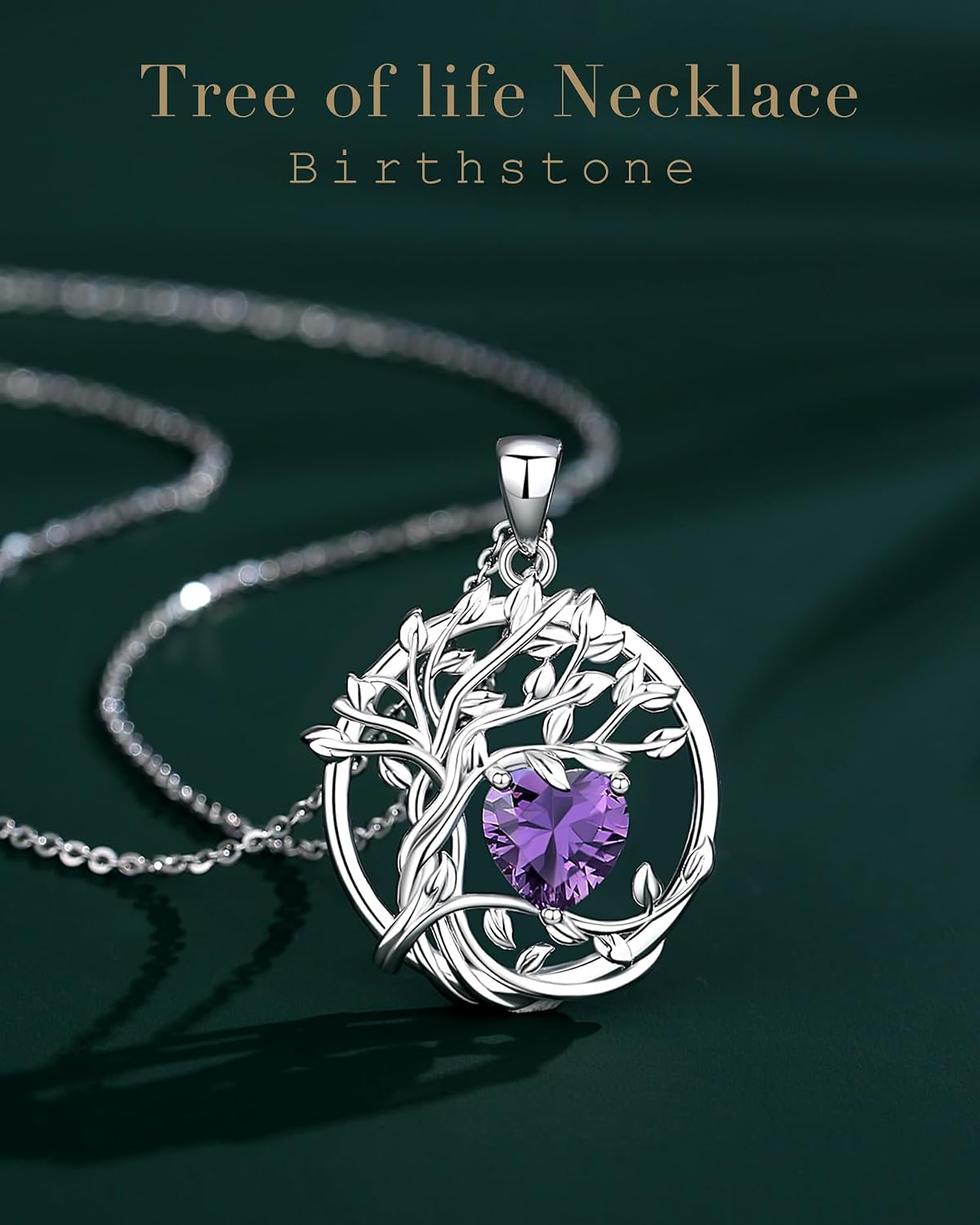 Detalle de FANCIME Tree of Life Necklace, 23.5 mm Pendant