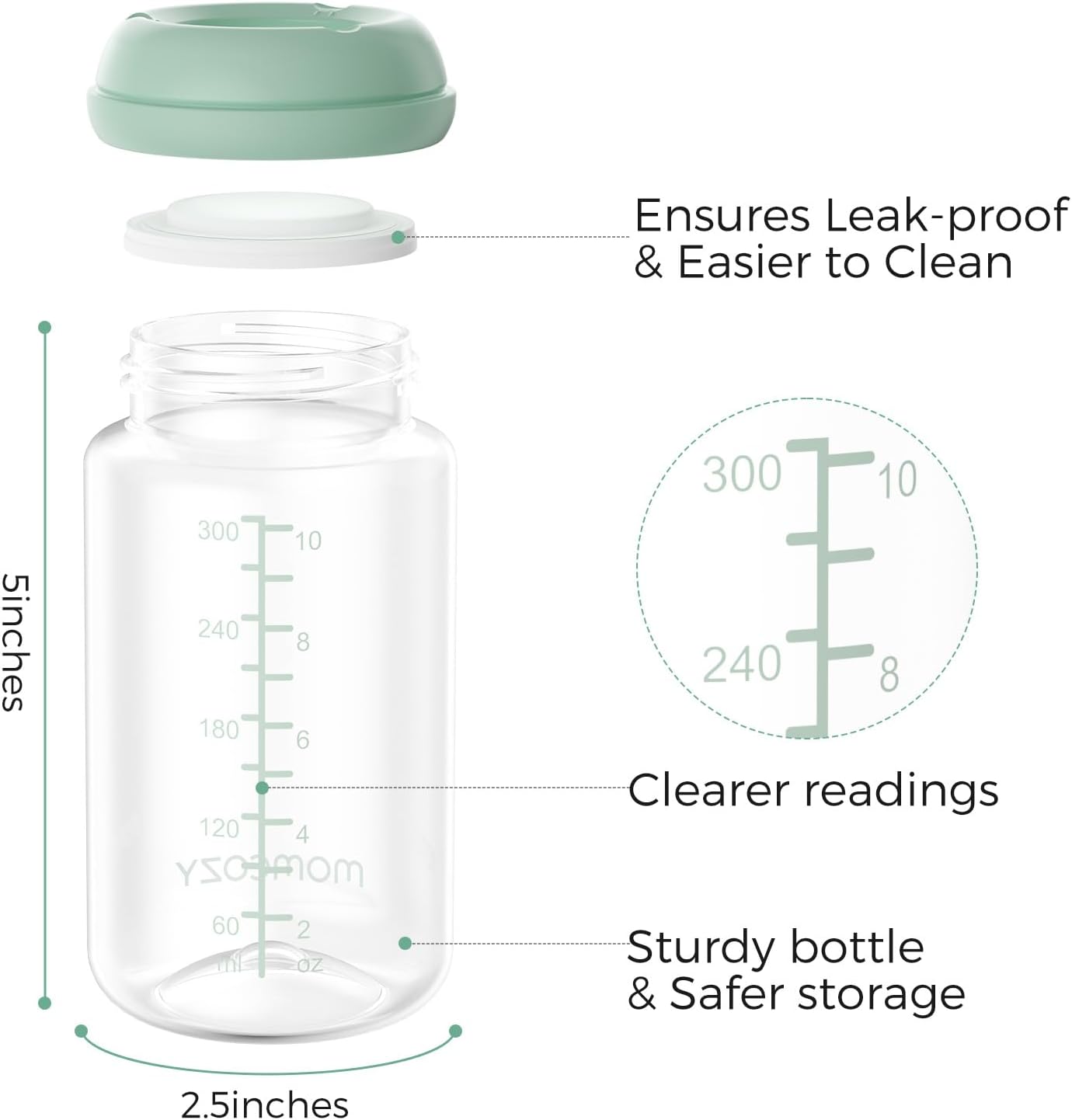 Thumbnail 6 de Momcozy Natural Baby Bottle 300ml Storage