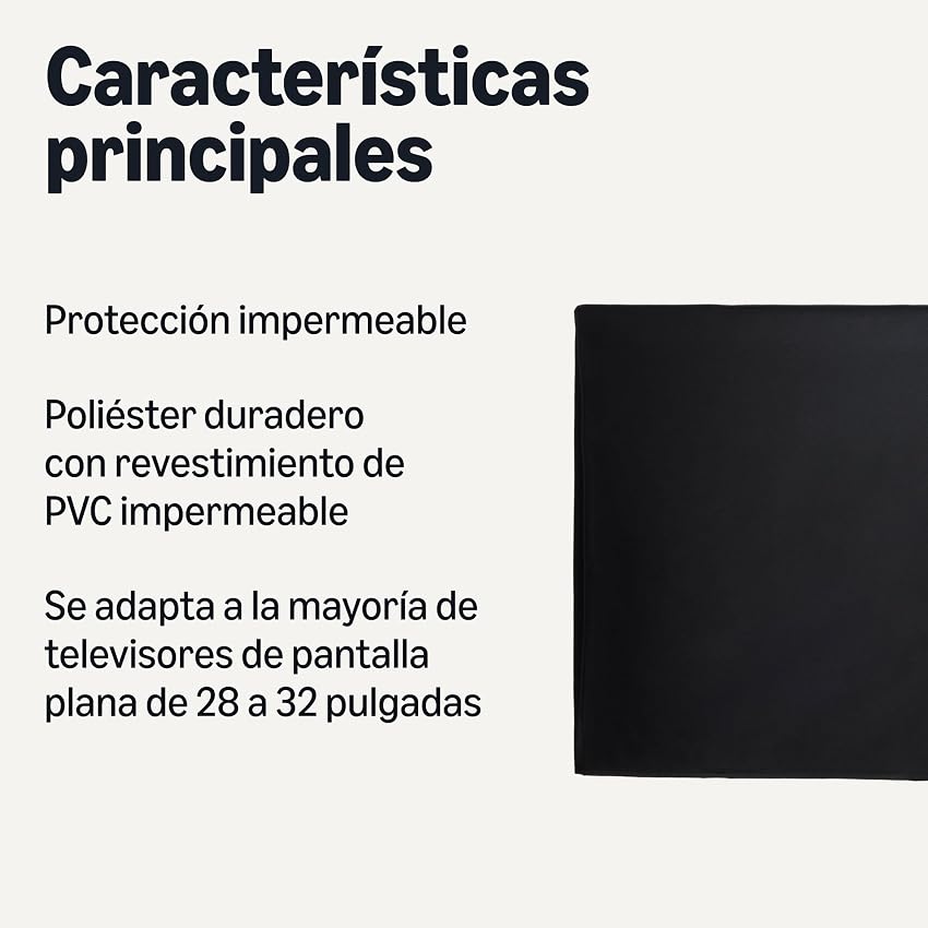 Detalle 2 de Amazon Basics Funda impermeable para TV 28–32"
