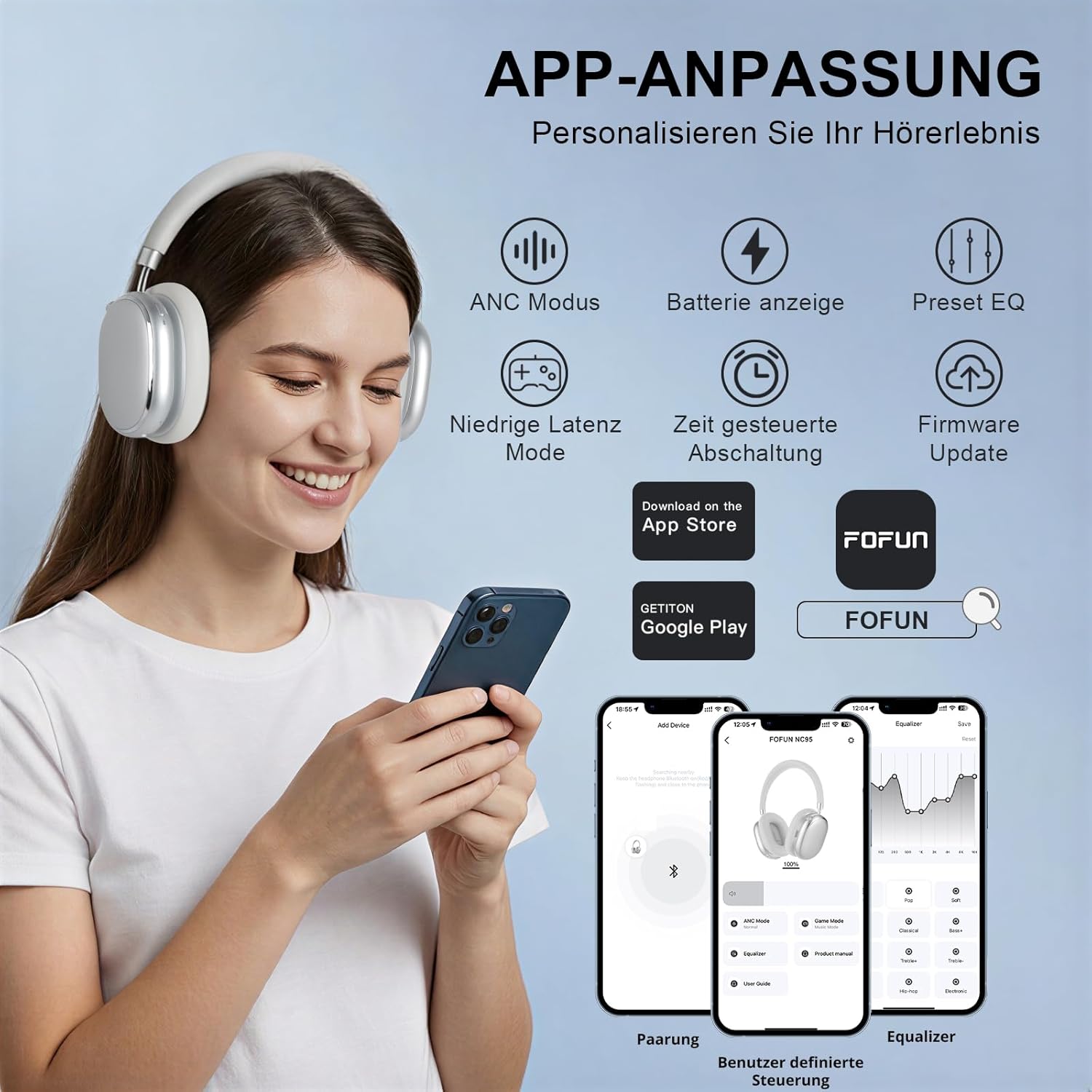 Thumbnail 5 de FOFUN NC95 65H ANC Headphones