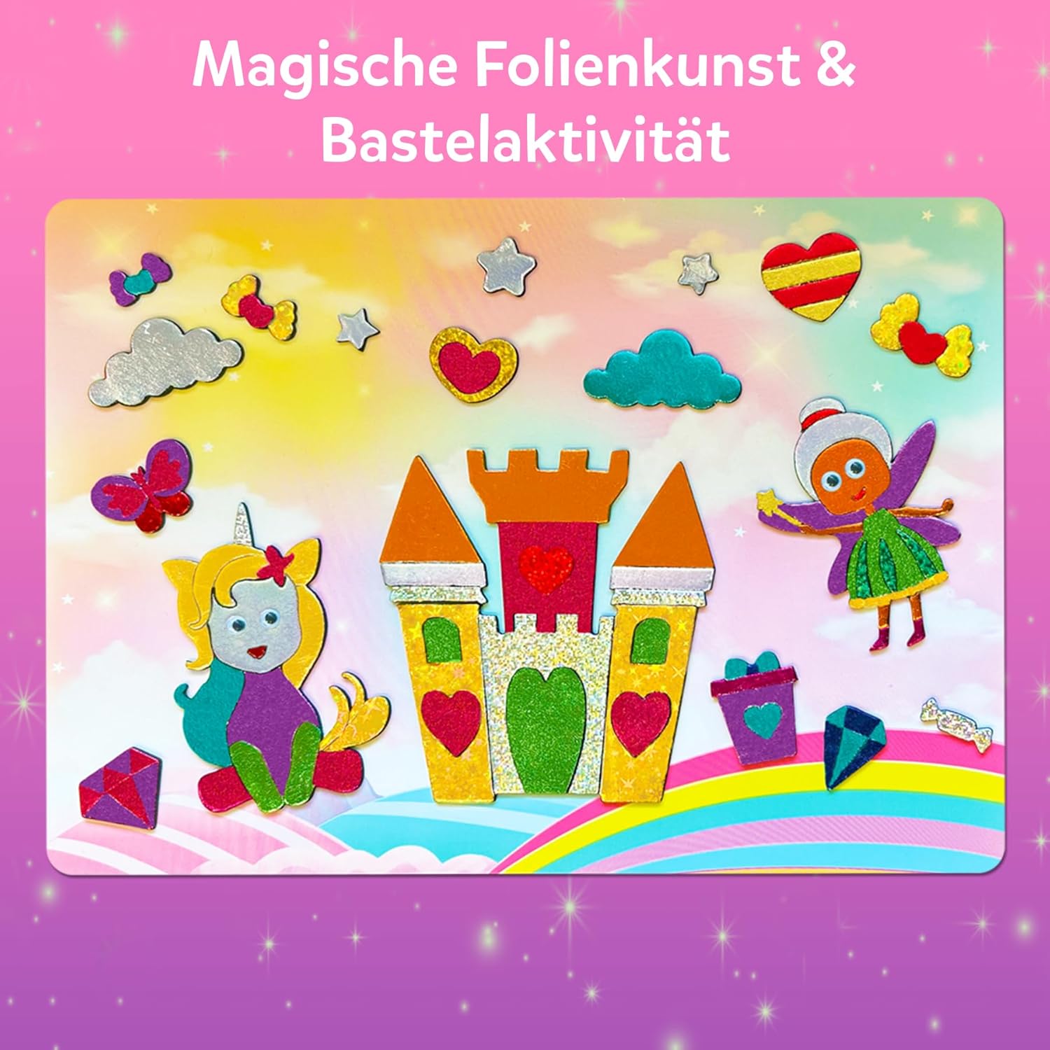 Detalle de Skillmatics Folienspaß: Einhörner & Prinzessinnen – Schmutzfreie Bastelaktivität für Kinder 4–9 Jahre
