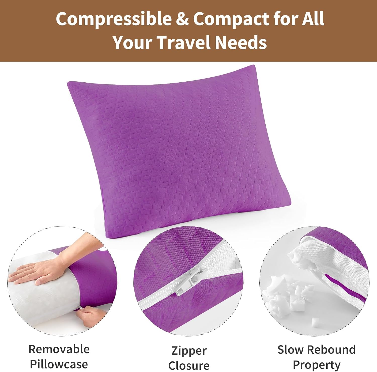 Thumbnail 4 de PEUJEW Small Memory Foam Pillow