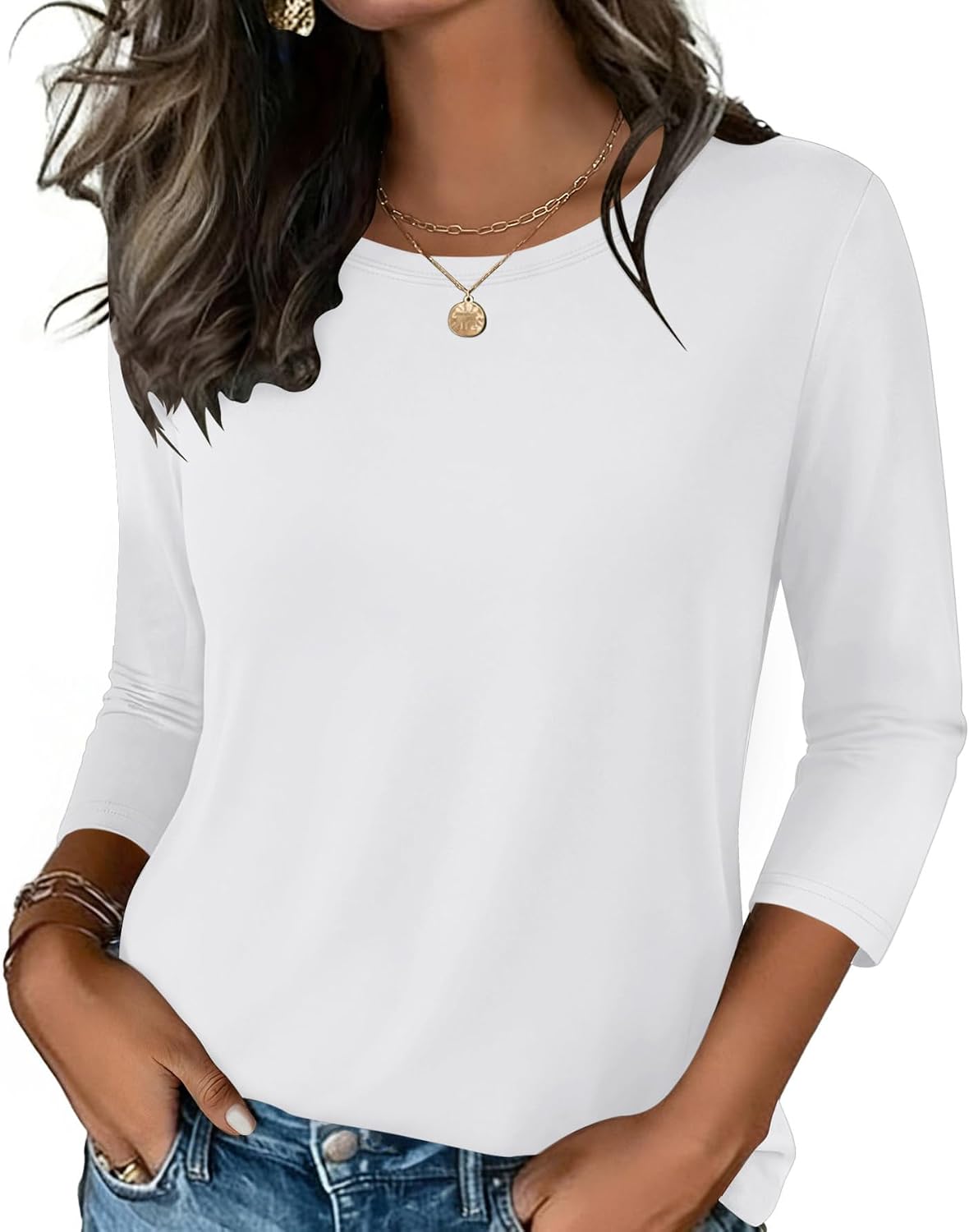 Detalle de Zeagoo Women's Tunic Top, 3/4-Sleeve