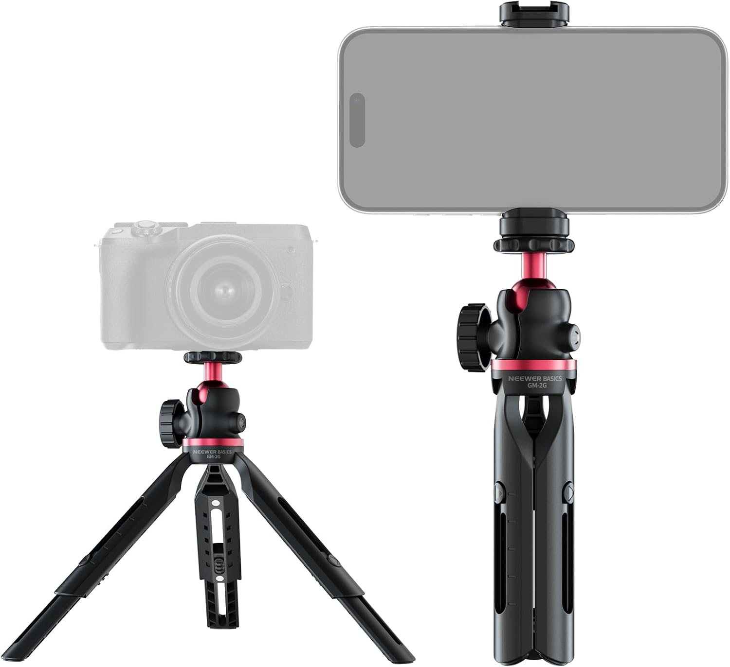 Detalle de NEEWER Entry Level Version Mini treppiede per fotocamera con presa selfie e rotazione 360° (GM-2G)