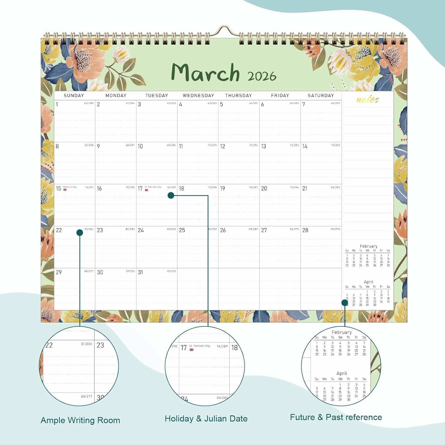 Thumbnail 2 de Calendar 2026 A4 wall calendar UK for planning 📆