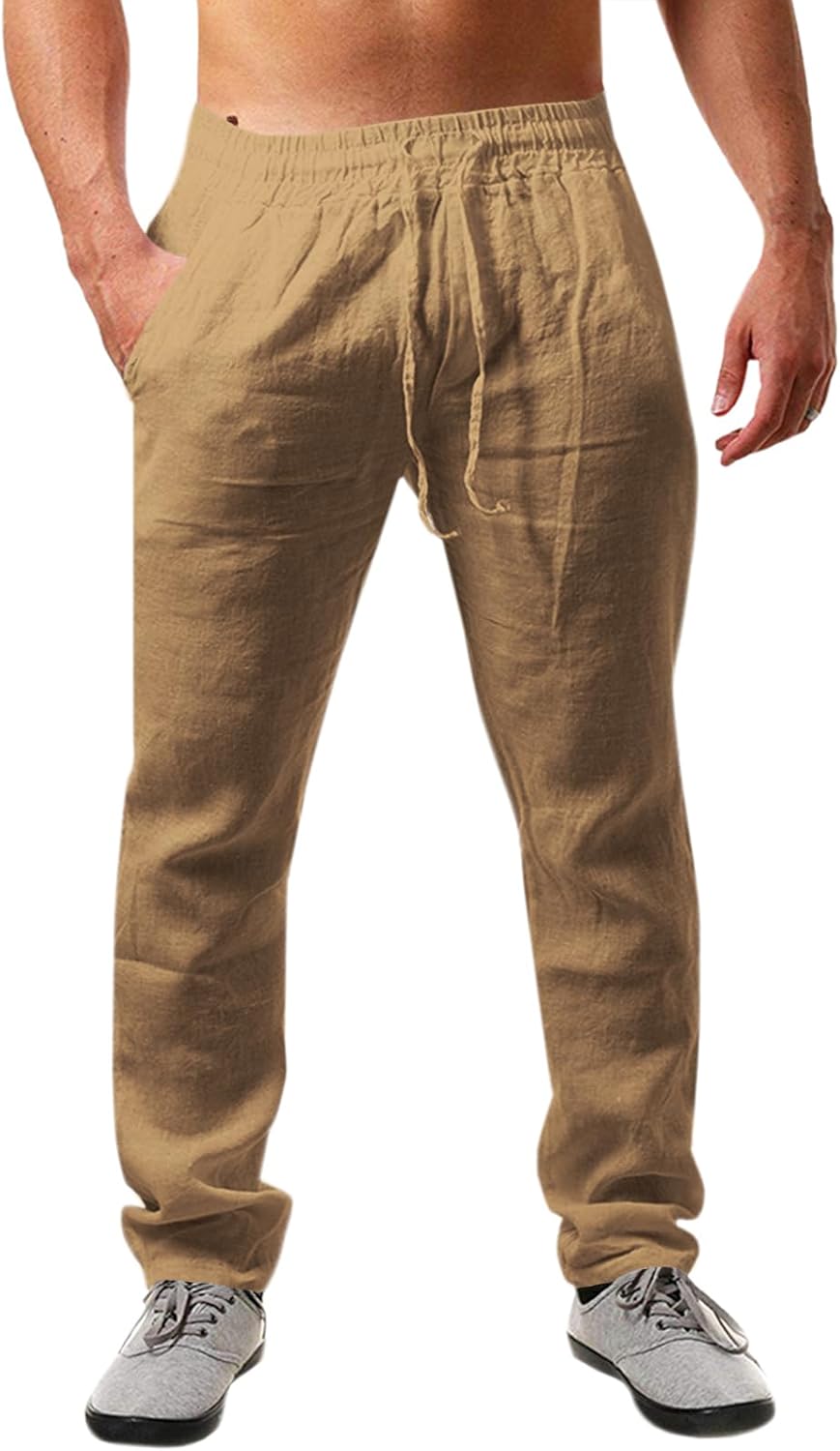 Thumbnail 6 de Runcati Herren Leinenhose aus Baumwolle-Leinen (70/30) – leichte Loose-Fit Sommerhose mit Kordelzug