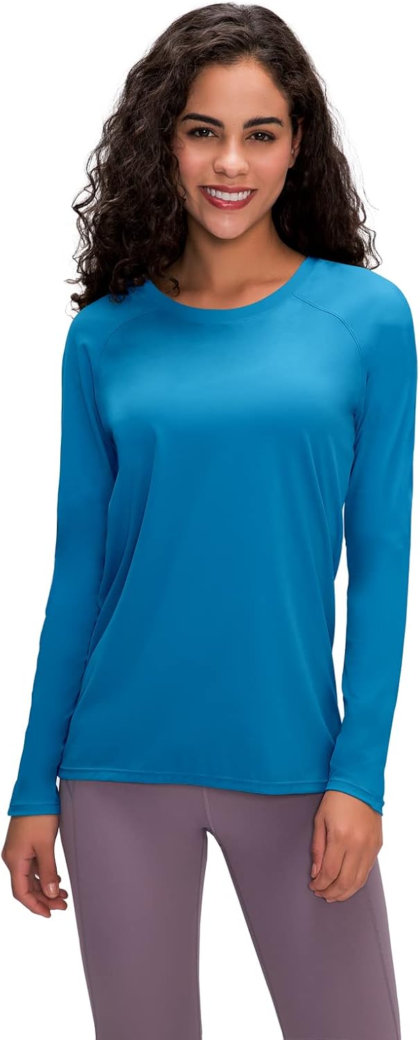 Detalle de Damen 3er Pack Langarmshirt T-Shirts – UPF 50+, schnelltrocknend, atmungsaktiv & elastisch