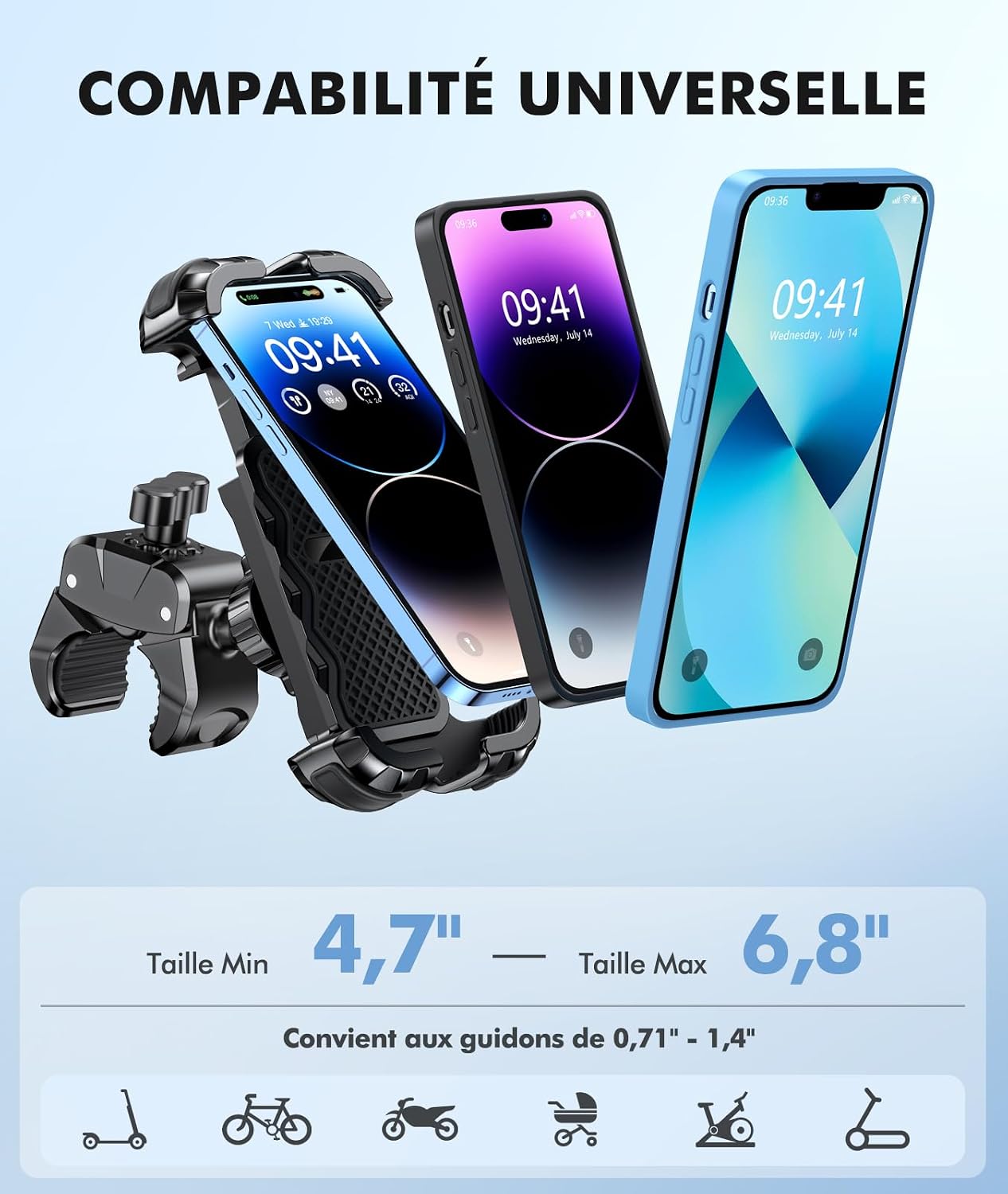 Thumbnail 5 de Babacom Support téléphone vélo 360°