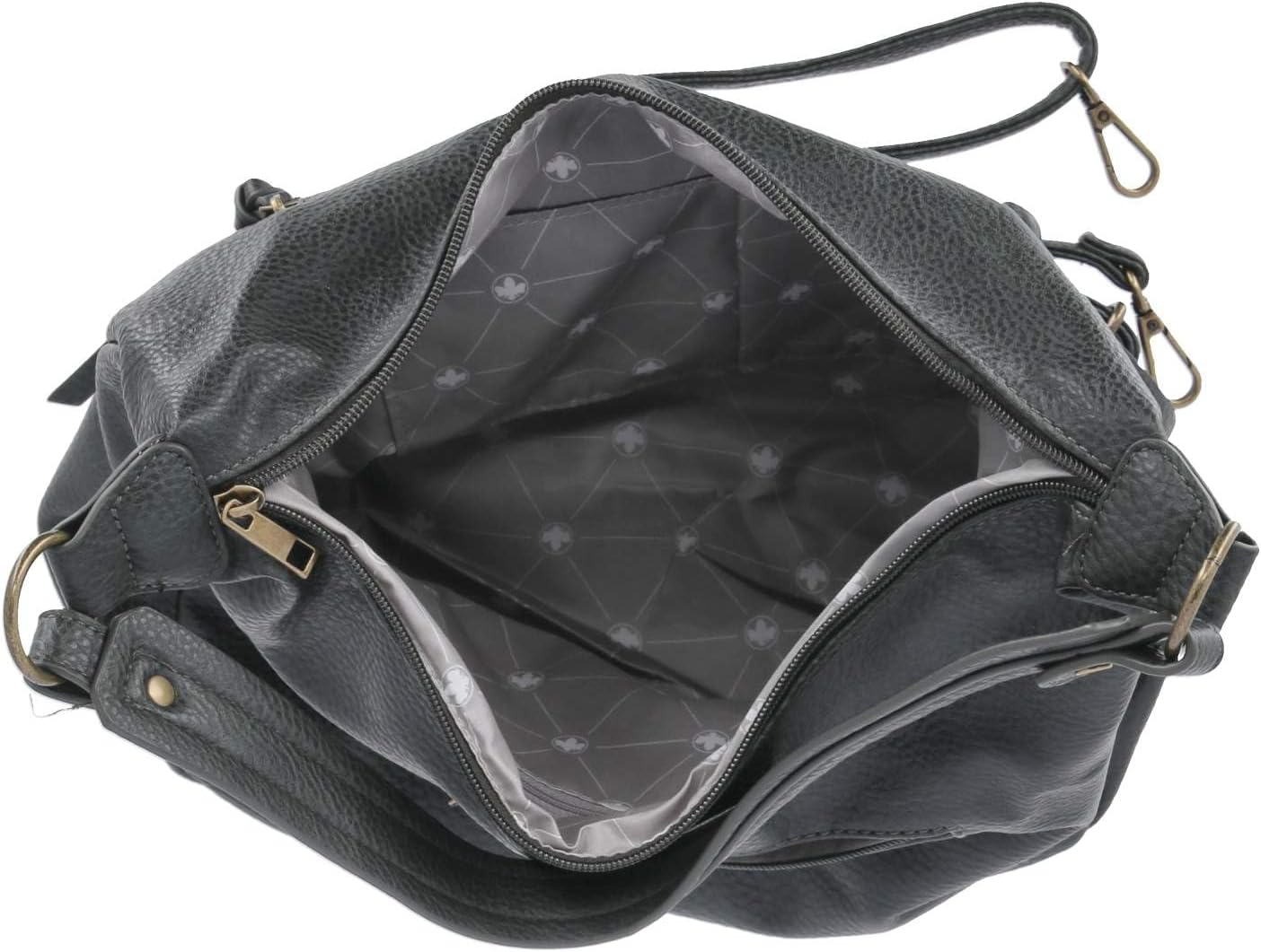 Detalle de Rieker Damen H1016 Umhängetasche – Trendige Handtasche mit abnehmbarem Gurt
