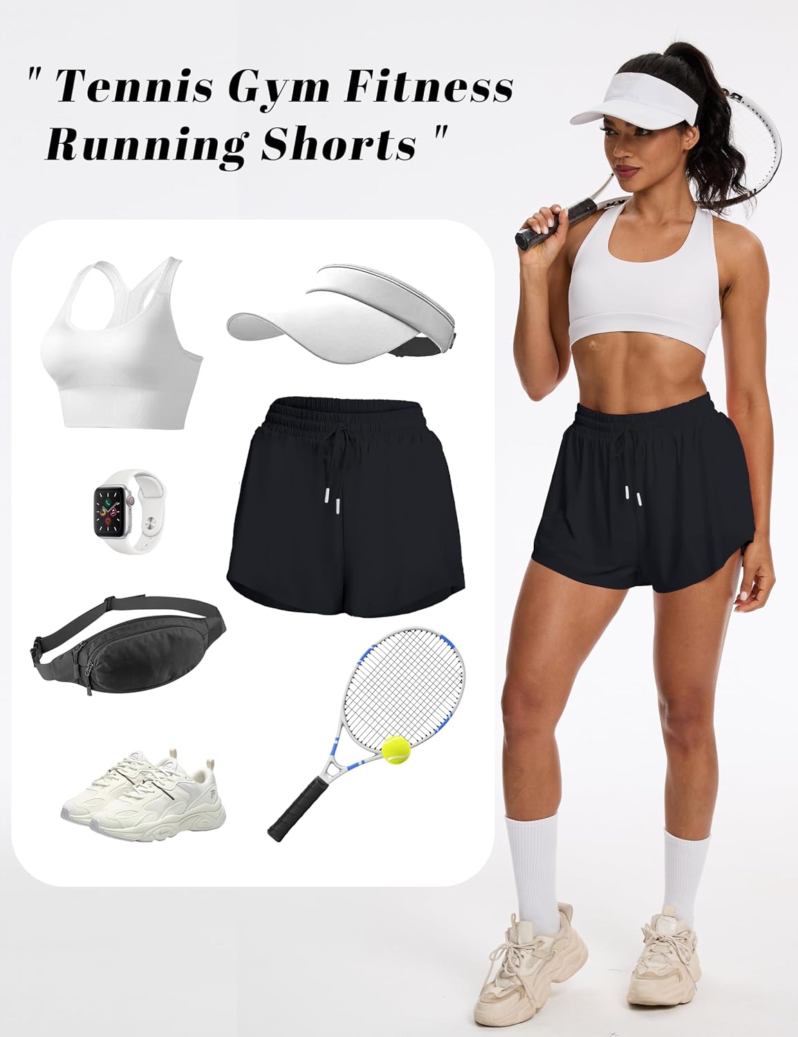 Detalle 2 de tanzdunsje Laufshorts Damen 2-in-1