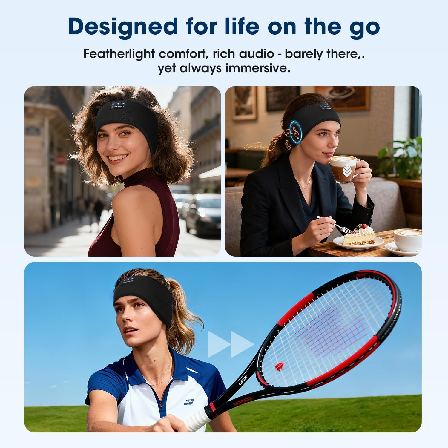 Thumbnail 6 de LC-dolida Schlafkopfhörer Stirnband Bluetooth 6-in-1 – Schlaf-, Sport- und Alltagskopfhörer