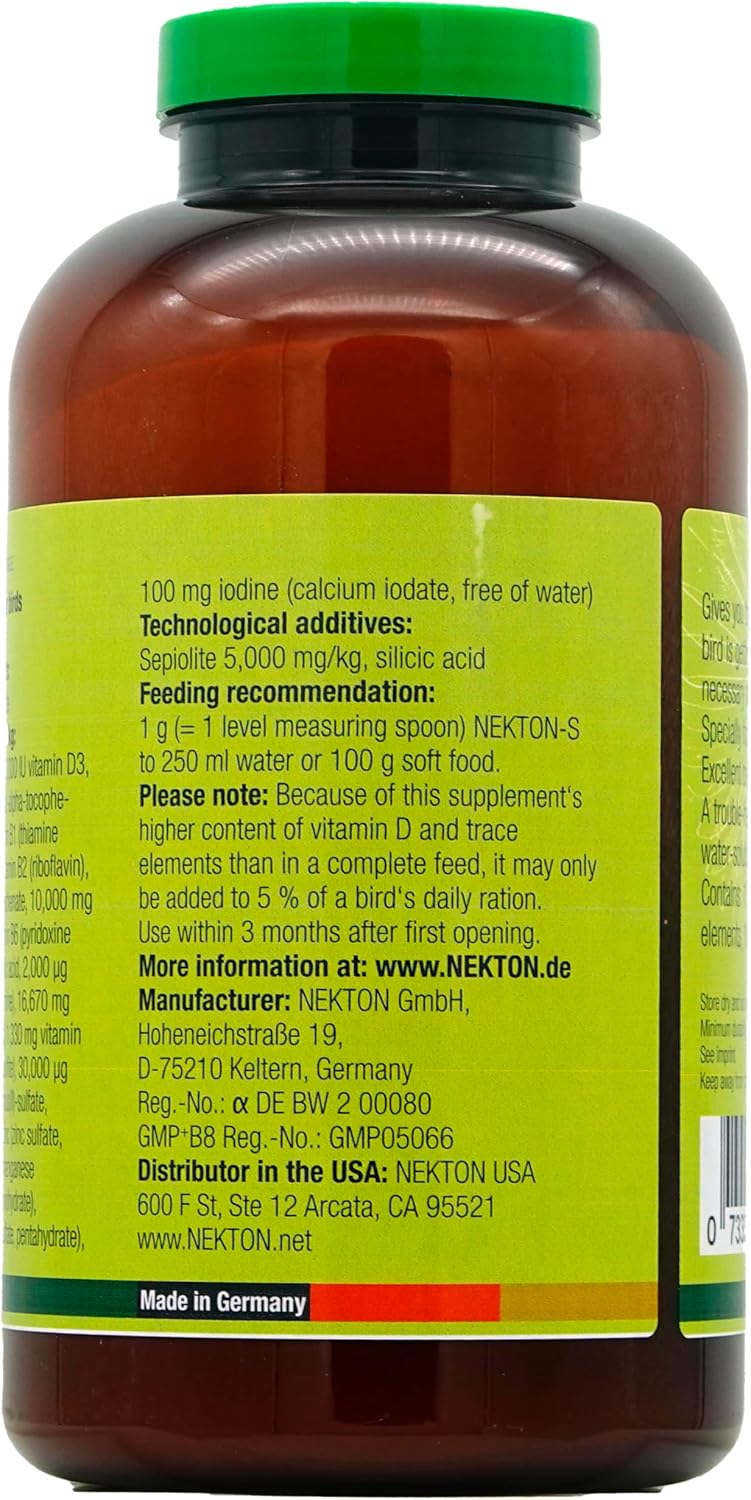 Detalle de Nekton NEKTON-S – proszek multiwitaminowy dla ptaków, 13 witamin, 700 g