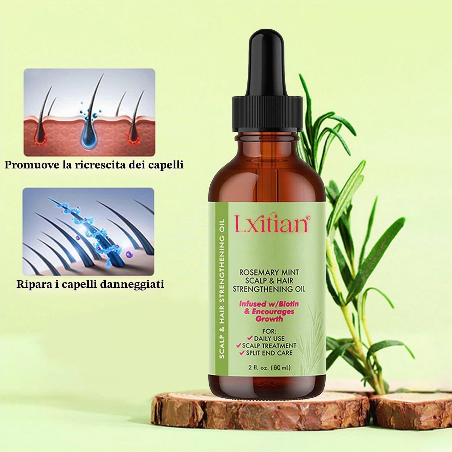 Thumbnail 2 de Organics Rosemary Mint Olio per Capelli