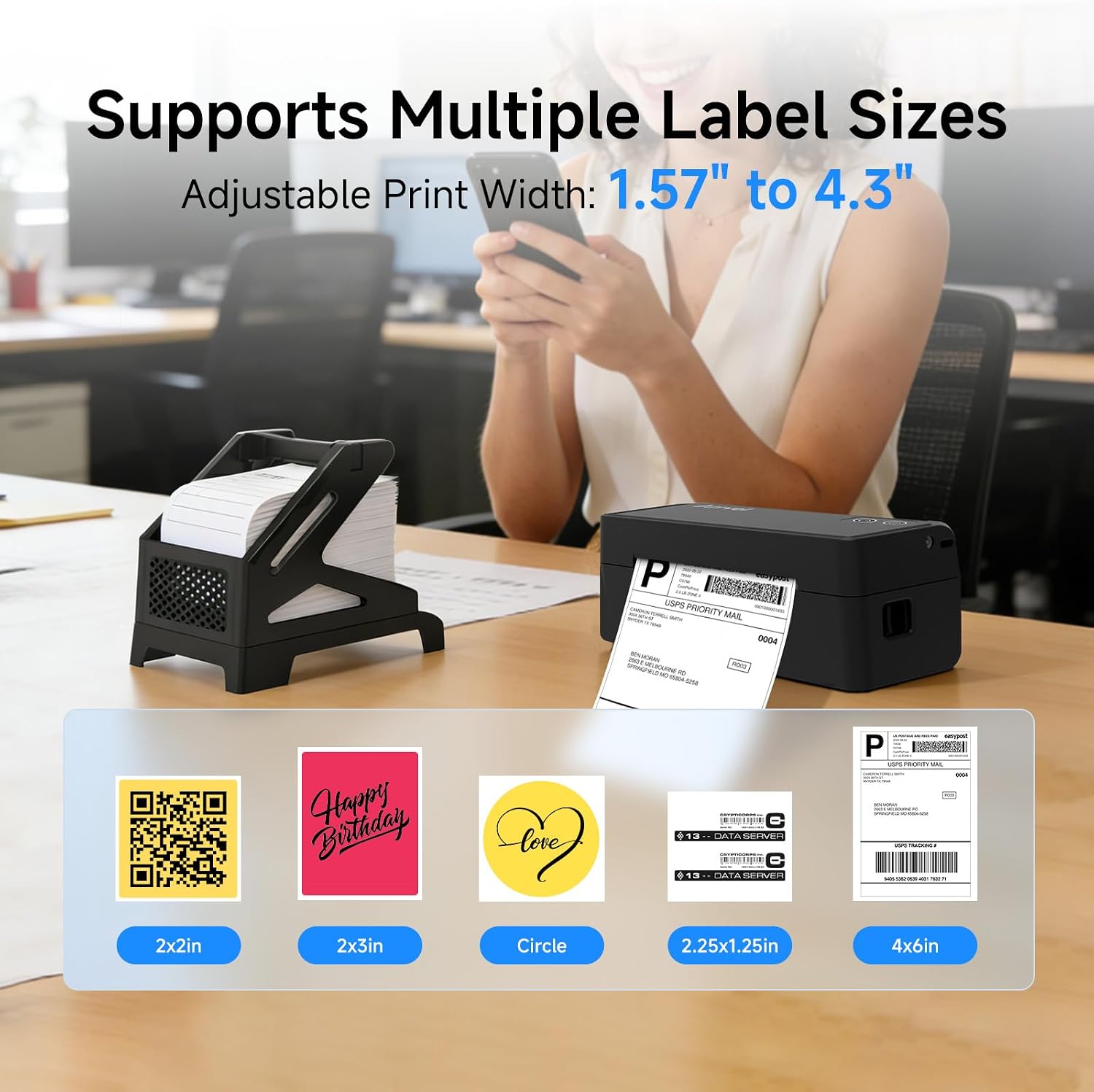Detalle de Arrvel A42BT 4x6 Thermal Label Printer with Bluetooth and Stand