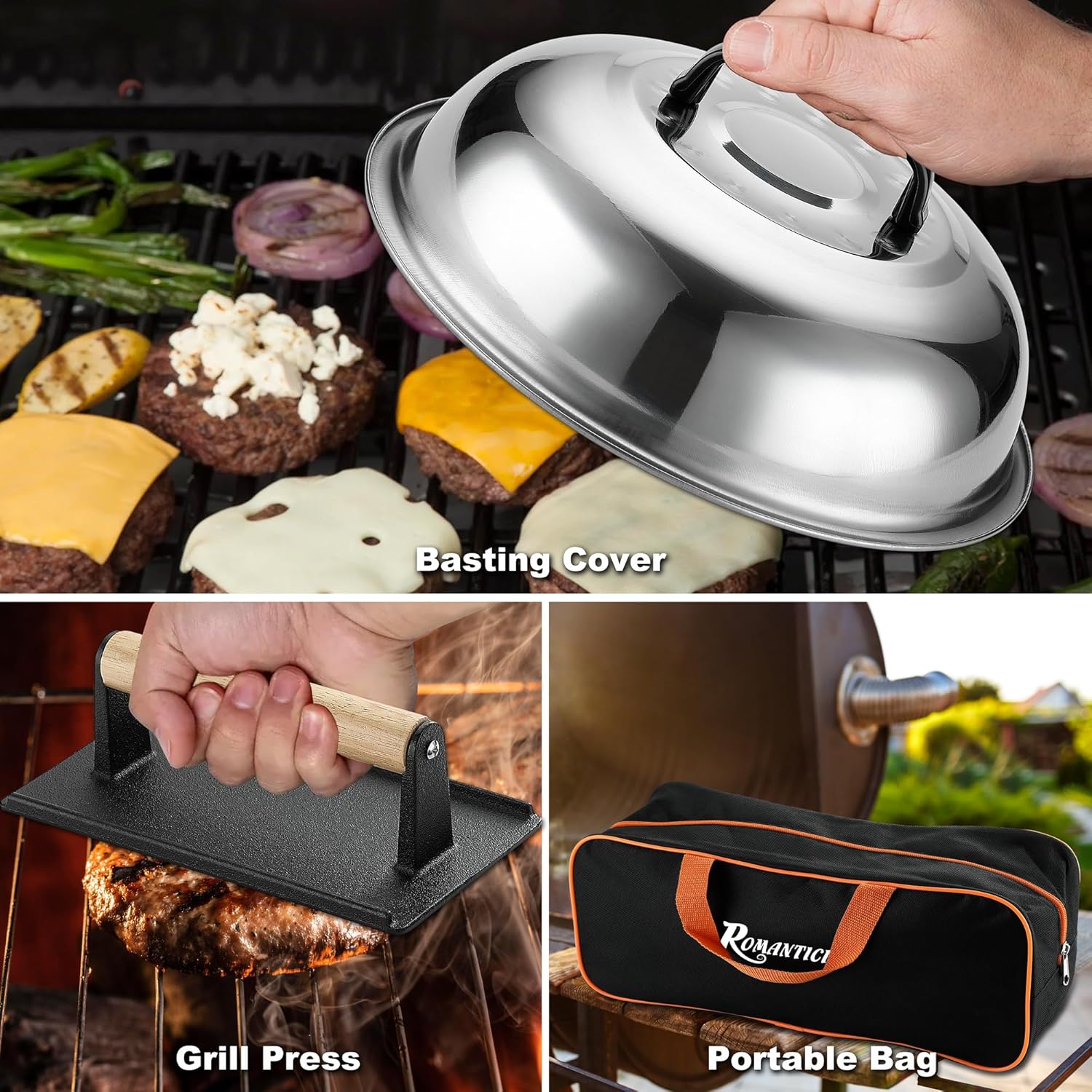 Detalle de ROMANTICIST 29-Piece Griddle Accessories Set for Flat Top & Teppanyaki Cooking