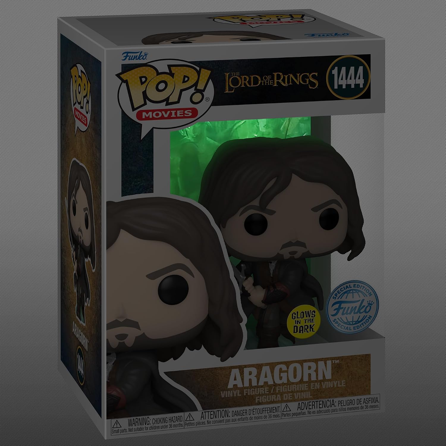 Thumbnail 2 de POP! FUN74704 Aragorn-figur i vinyl från Sagan om ringen, lyser i mörker