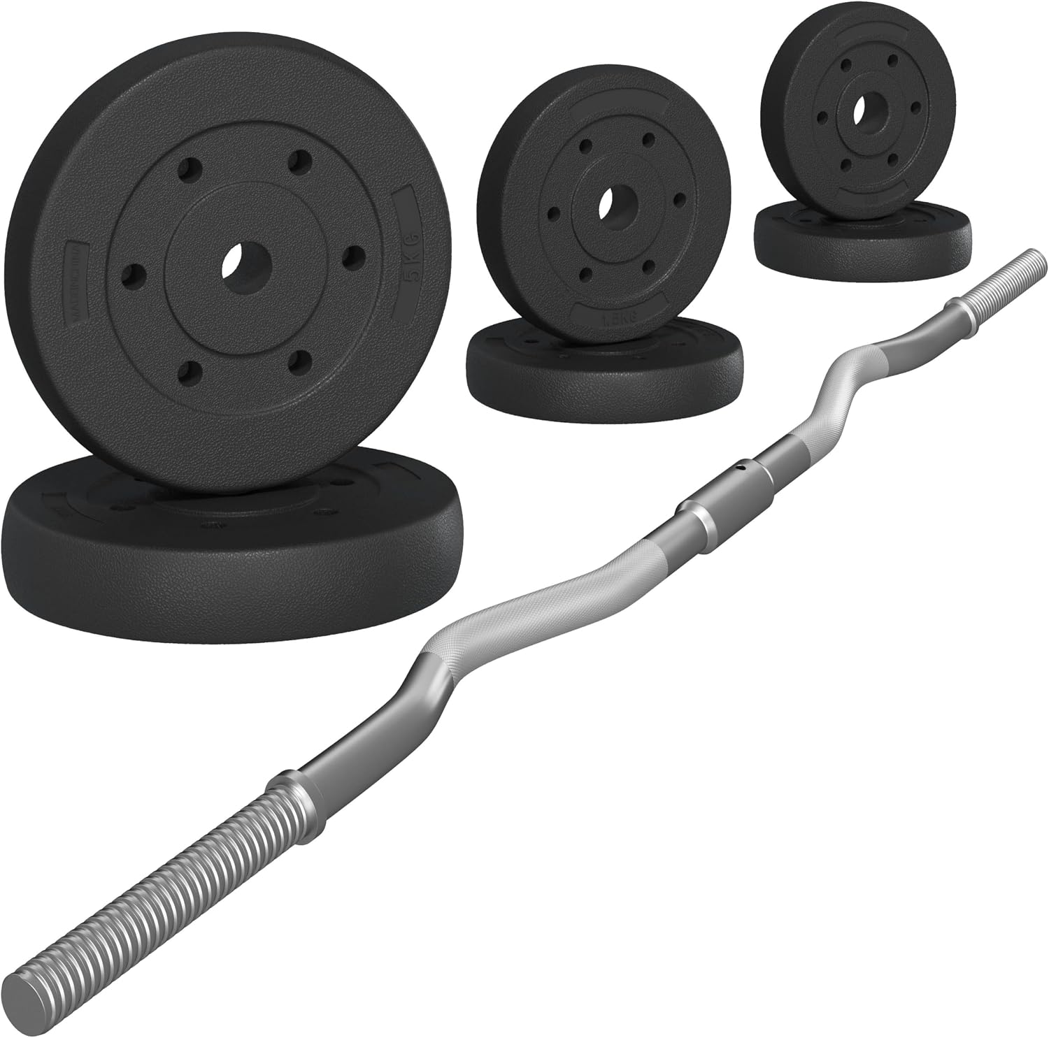 Detalle 2 de Yaheetech EZ curl bar weight set