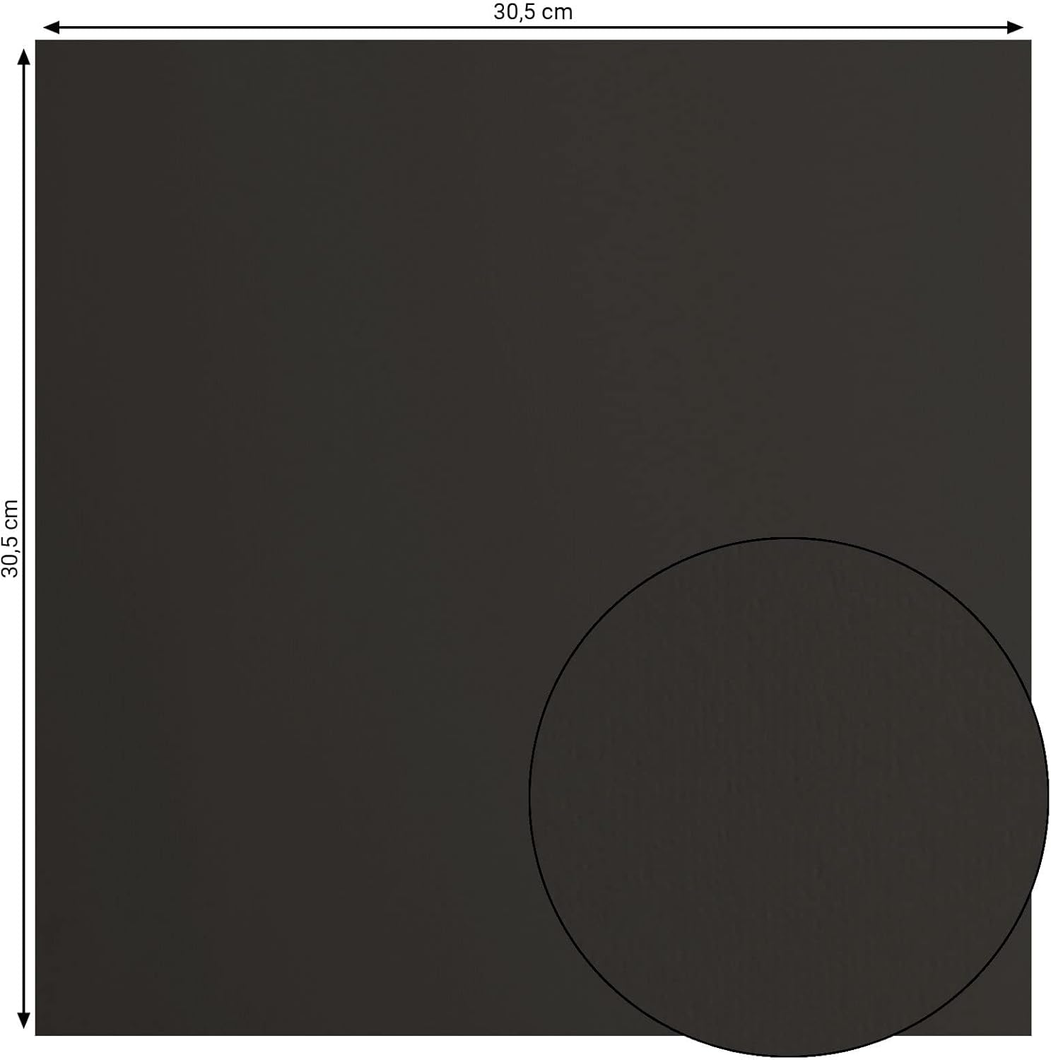 Detalle de Florence Papier Cartonné Noir Lisse 30,5 x 30,5 cm – 20 feuilles, 216 g/m²