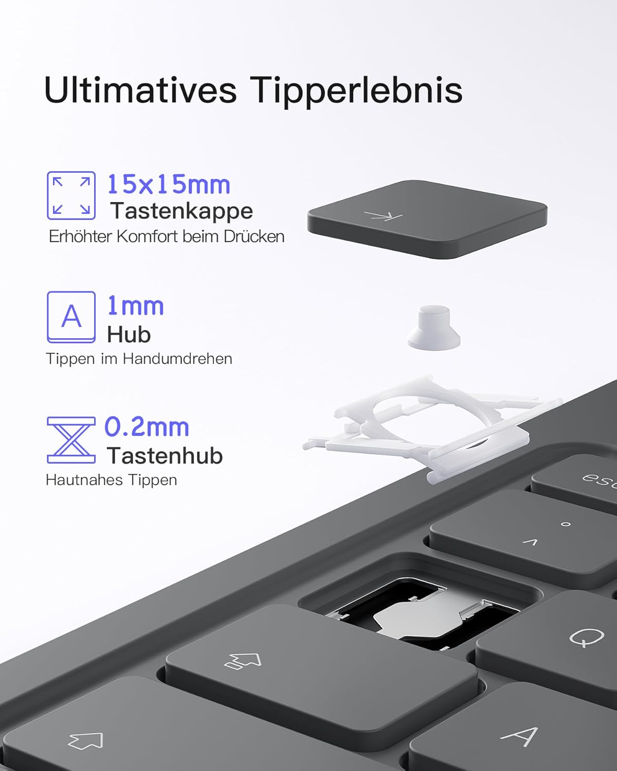 Thumbnail 5 de Inateck AirTap BK2007-13 Tastatur Hülle 13 Zoll