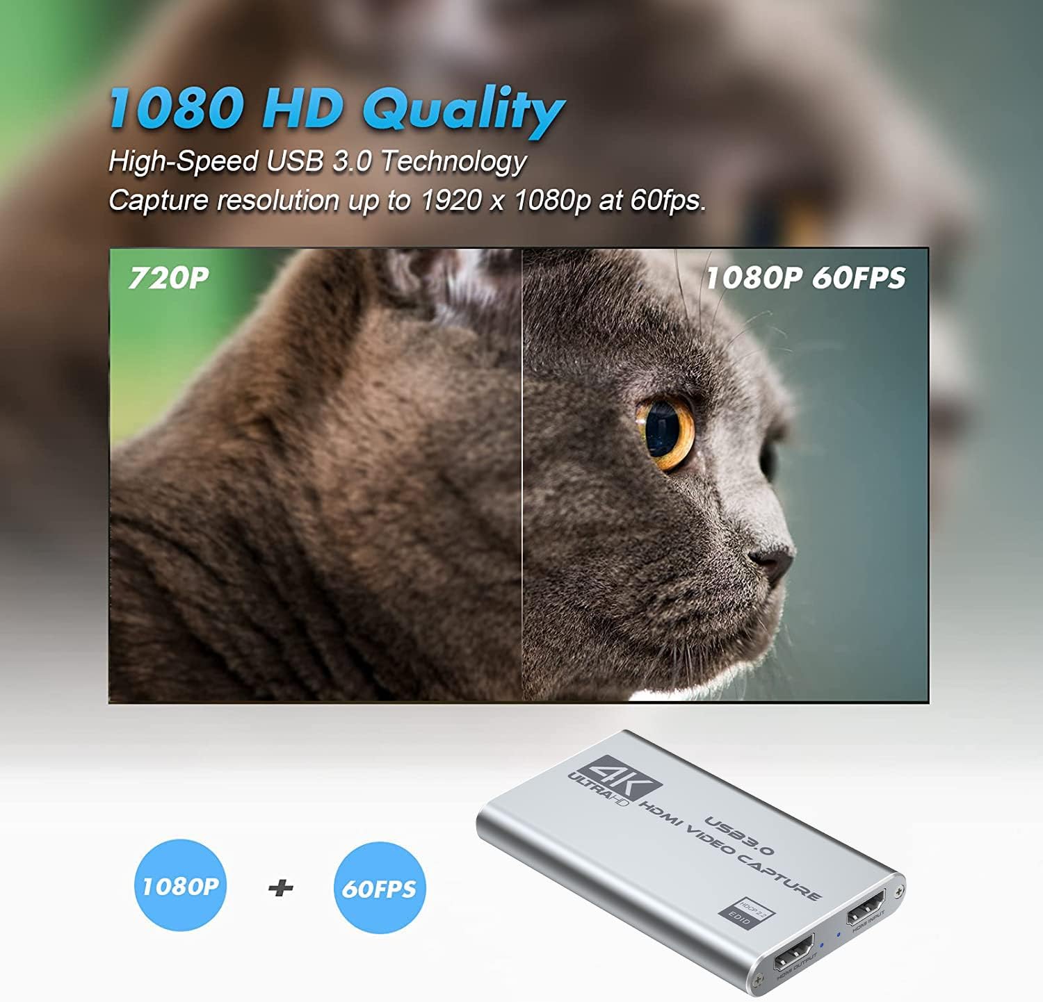 Detalle 2 de Rybozen 4K HDMI Capture Card for Streaming