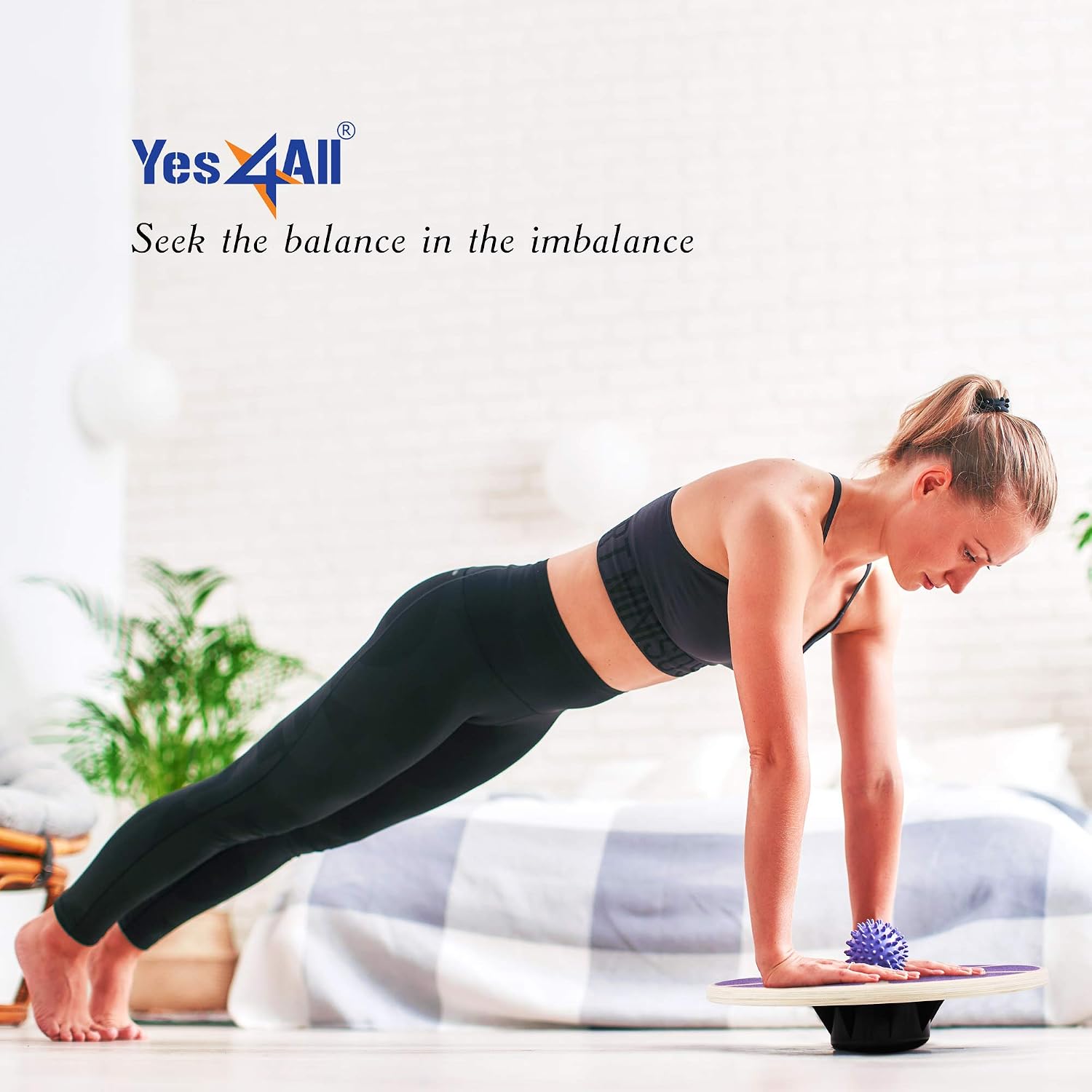 Detalle 1 de Yes4All Wobble Balance Board, Wood