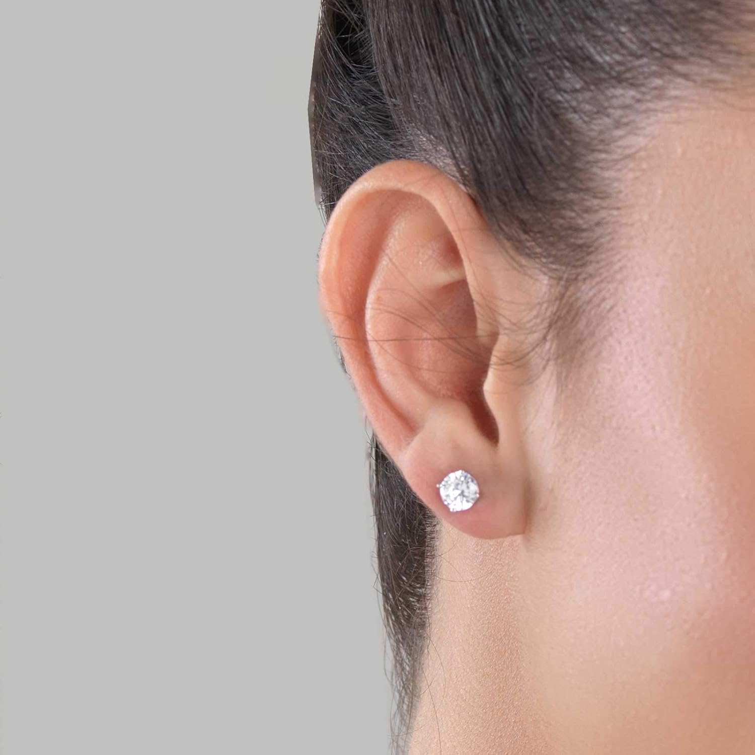 Detalle de inSCINTILLE Boucles d'oreilles en Argent Rhodié 925 avec Zircon Cubique — Éclat durable et coffret cadeau inclus