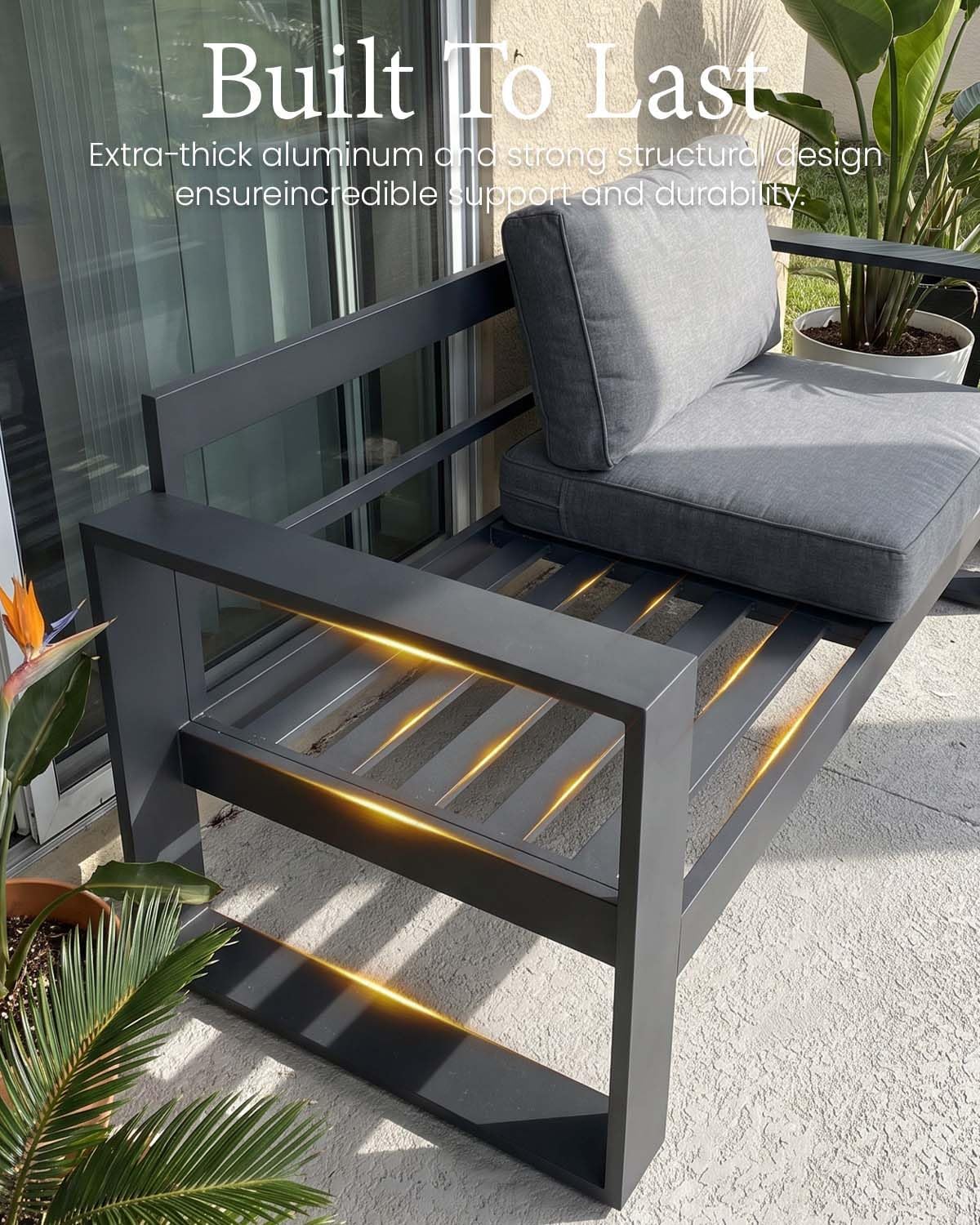 Detalle de LayinSun Aluminum Patio Furniture Set