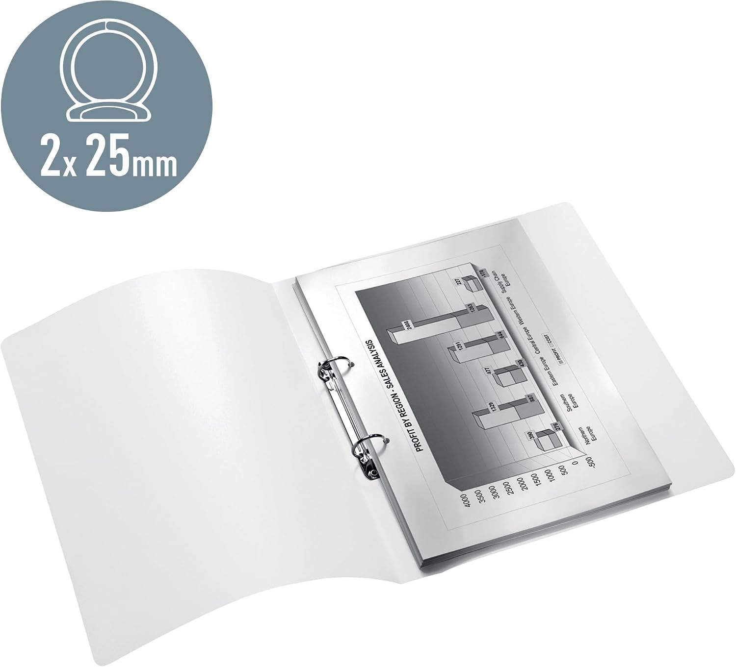 Detalle de Leitz WOW Ringbuch DIN A4, 2-Ring, 25 mm, violett metallic – 10er Pack