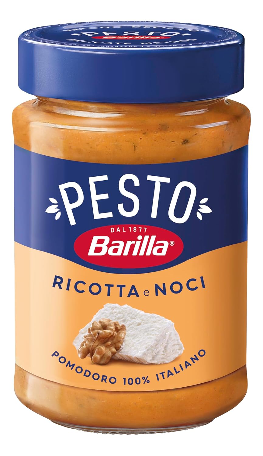 Detalle de Barilla Pesto Ricotta e Noci – Glutenfreies Pesto für Pasta, 190 g