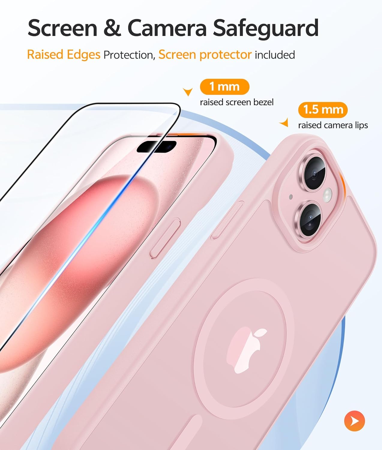 Thumbnail 3 de FNTCASE Magnetic iPhone 15 / iPhone 14 / iPhone 13 Case (Translucent Pink)