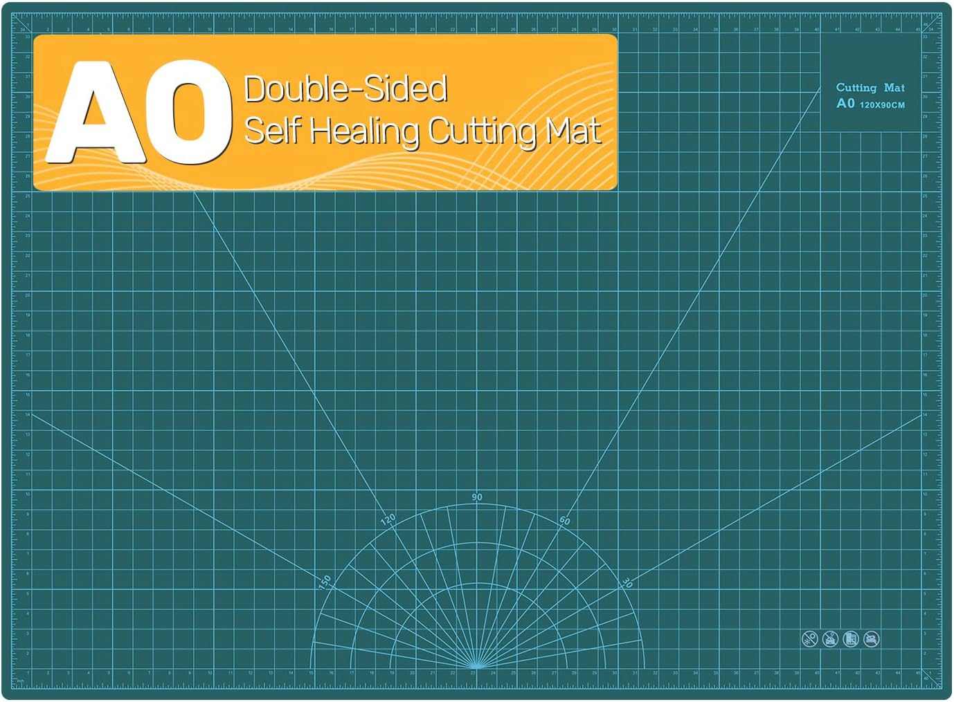 Detalle de Tujurich 35" x 47" Self-Healing Cutting Mat, Double-Sided Vinyl Craft Mat