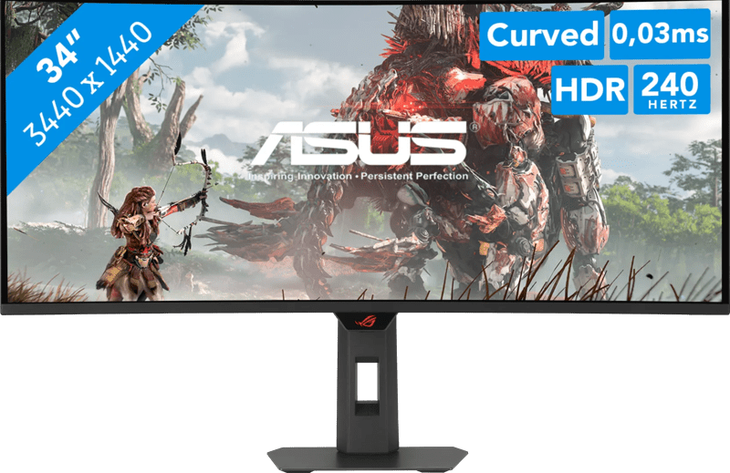 Detalle de ASUS ROG Strix XG34WCDMTG QD-OLED Curved – Gaming-Monitor mit 3440x1440, 240 Hz
