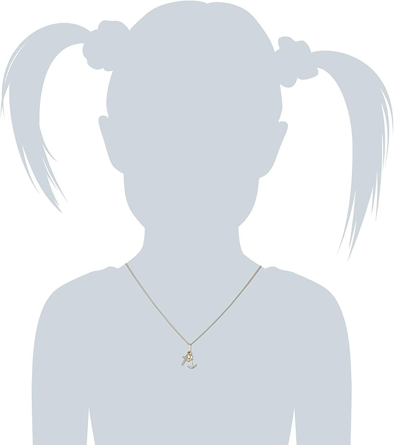 Thumbnail 2 de PRINS JEWELS Mini Pendentif Foi Amour Espoir - Coeur, Croix et Ancre en Or Jaune 750
