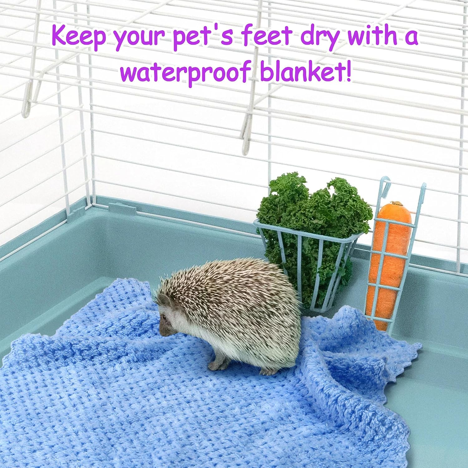 Thumbnail 3 de 10Pcs Guinea Pig Fleece Blanket Set – 12 x 12In Small Animal Bedding and Cage Liners