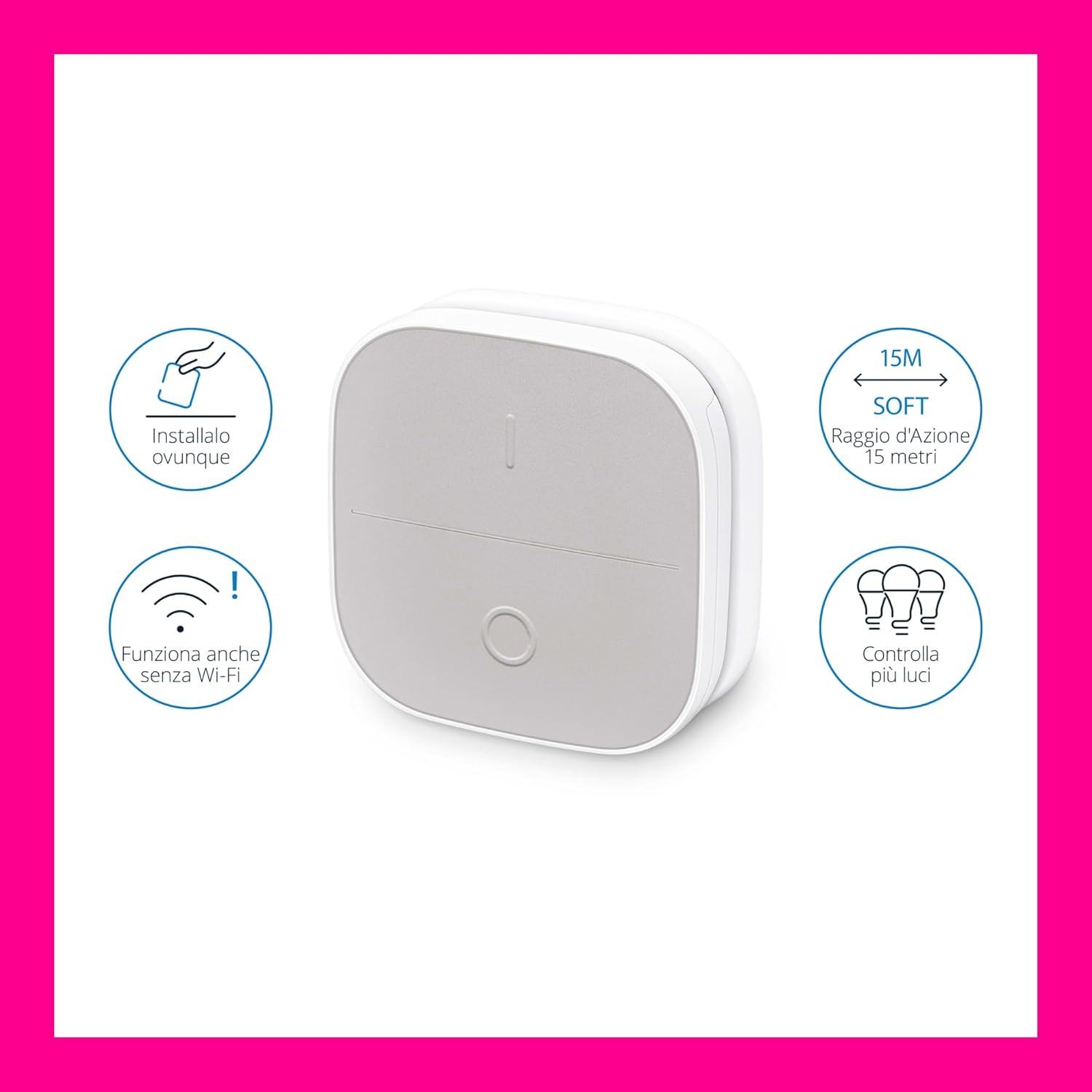 Thumbnail 1 de WiZ Smart Button WiFi: interruttore portatile Smart con SpaceSense e controllo vocale