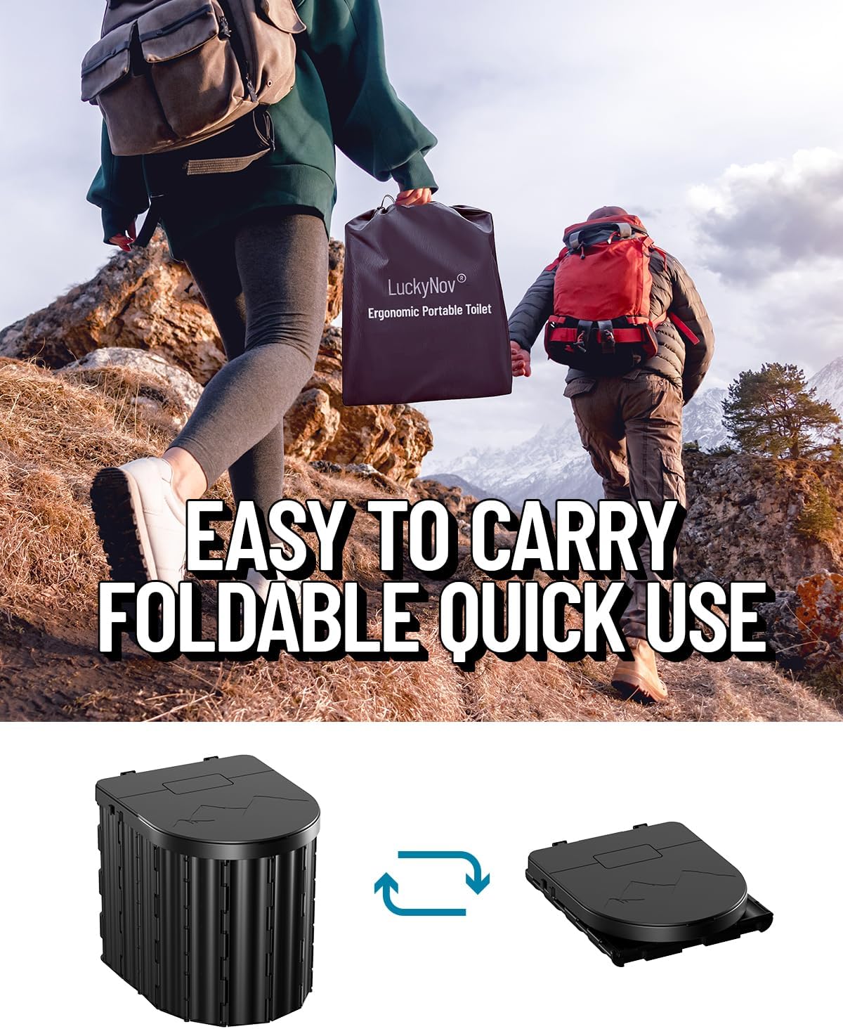 Detalle 2 de Portable Toilet Odorless Camping Toilet 🚽
