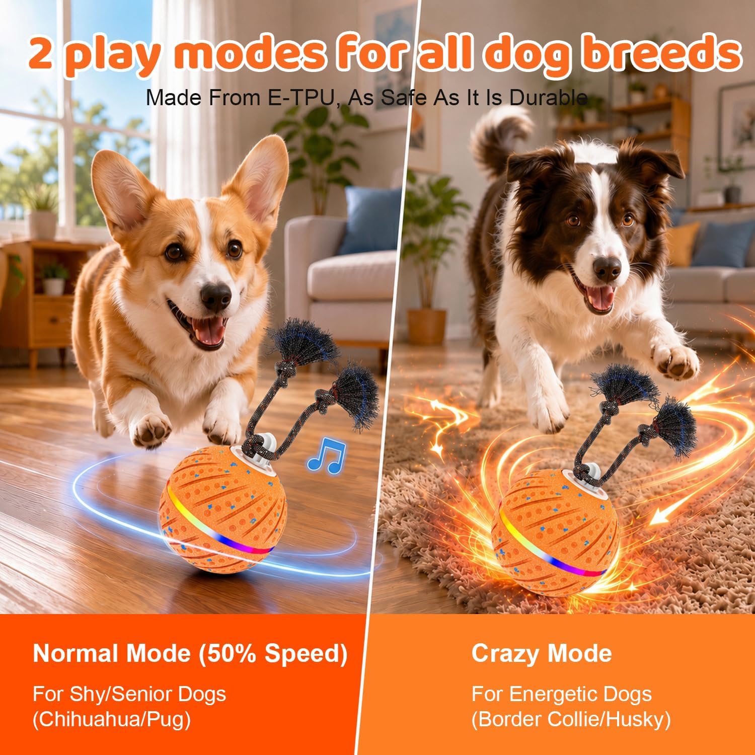 Detalle 2 de Interactive Dog Toy Ball, E-TPU